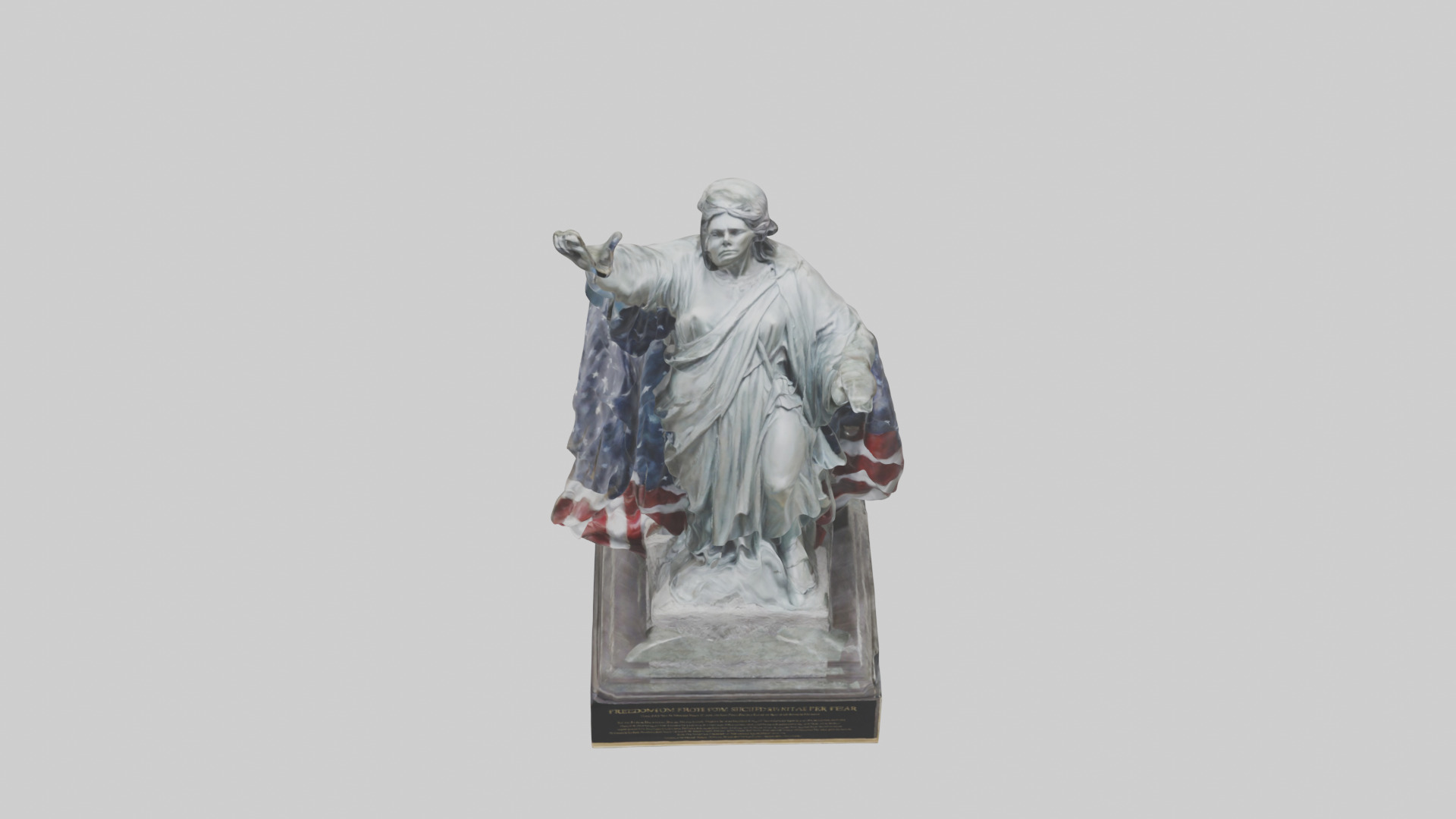 Freedom from Fear statue model Low-poly 3D model_26