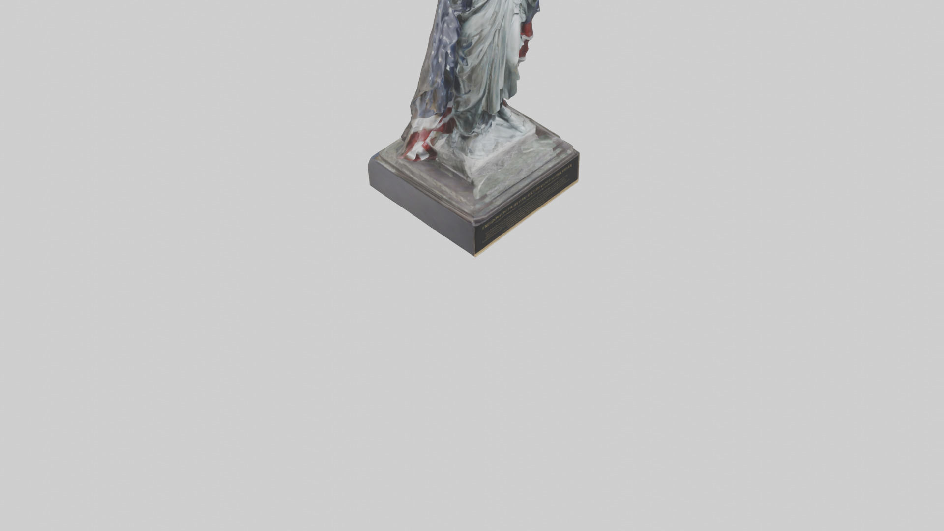 Freedom from Fear statue model Low-poly 3D model_7
