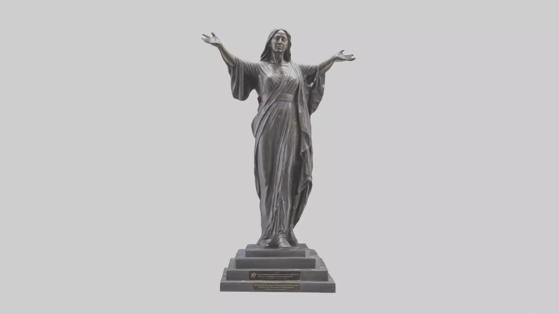 Freedoms Embrace statue model Low-poly 3D model_0