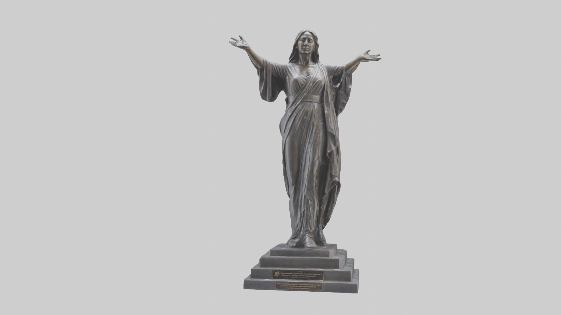 Freedoms Embrace statue model Low-poly 3D model_15