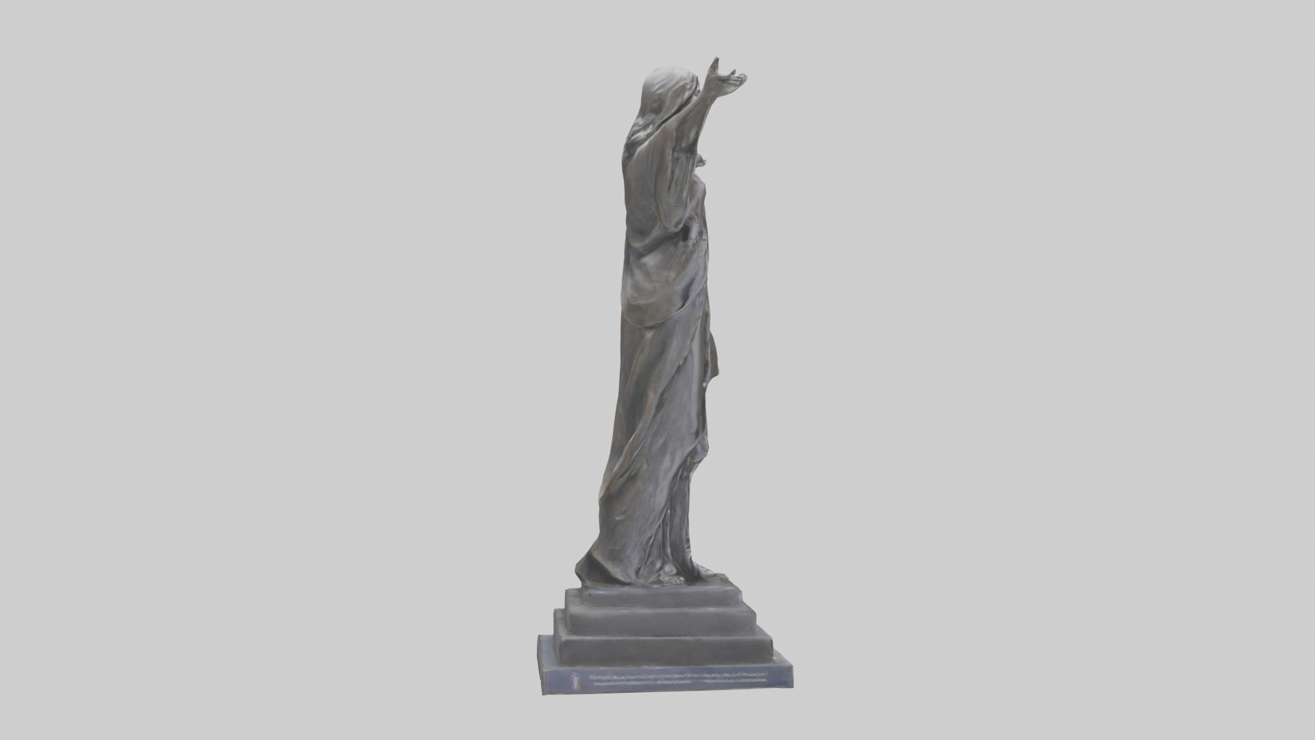 Freedoms Embrace statue model Low-poly 3D model_23
