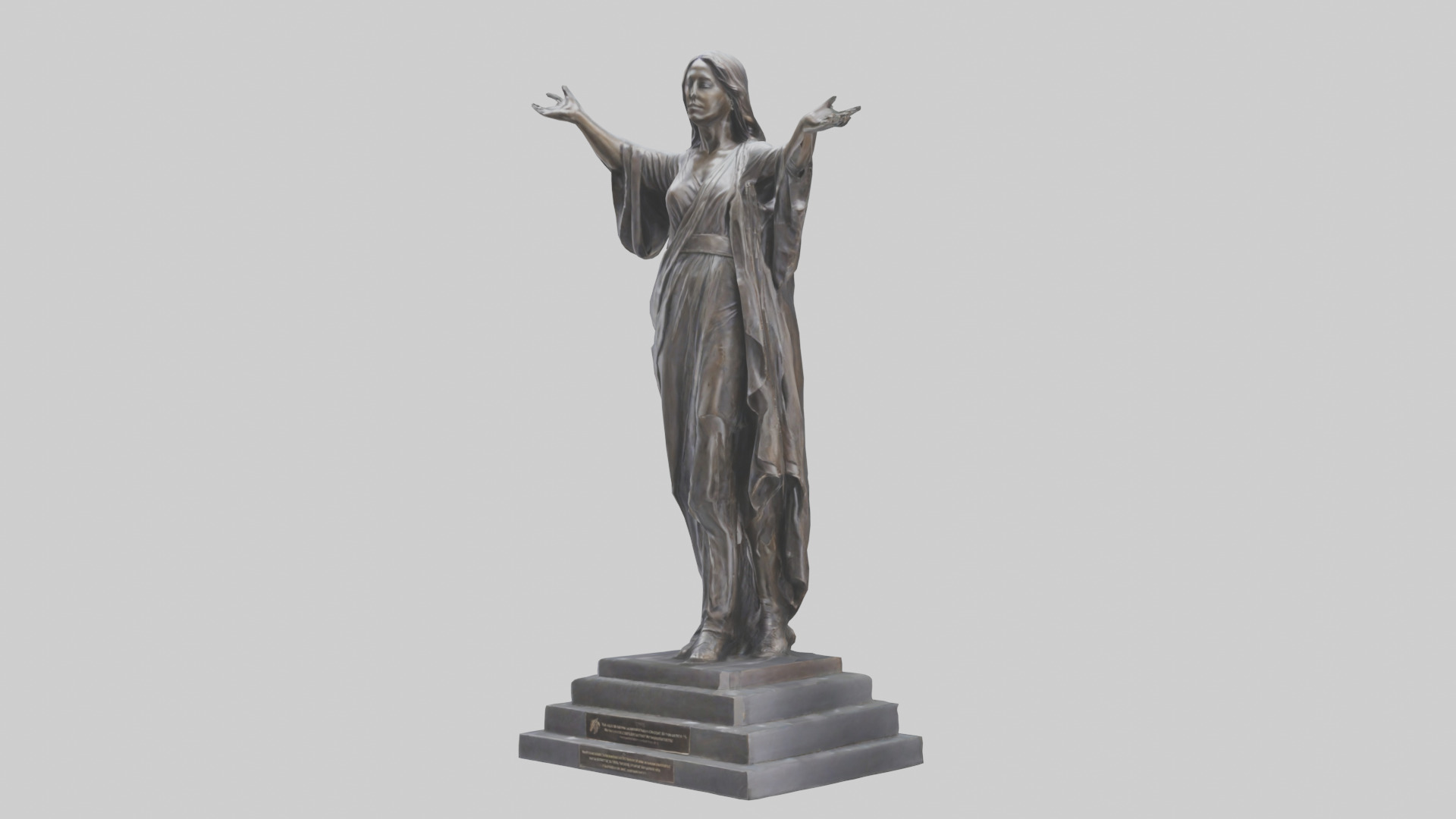 Freedoms Embrace statue model Low-poly 3D model_2