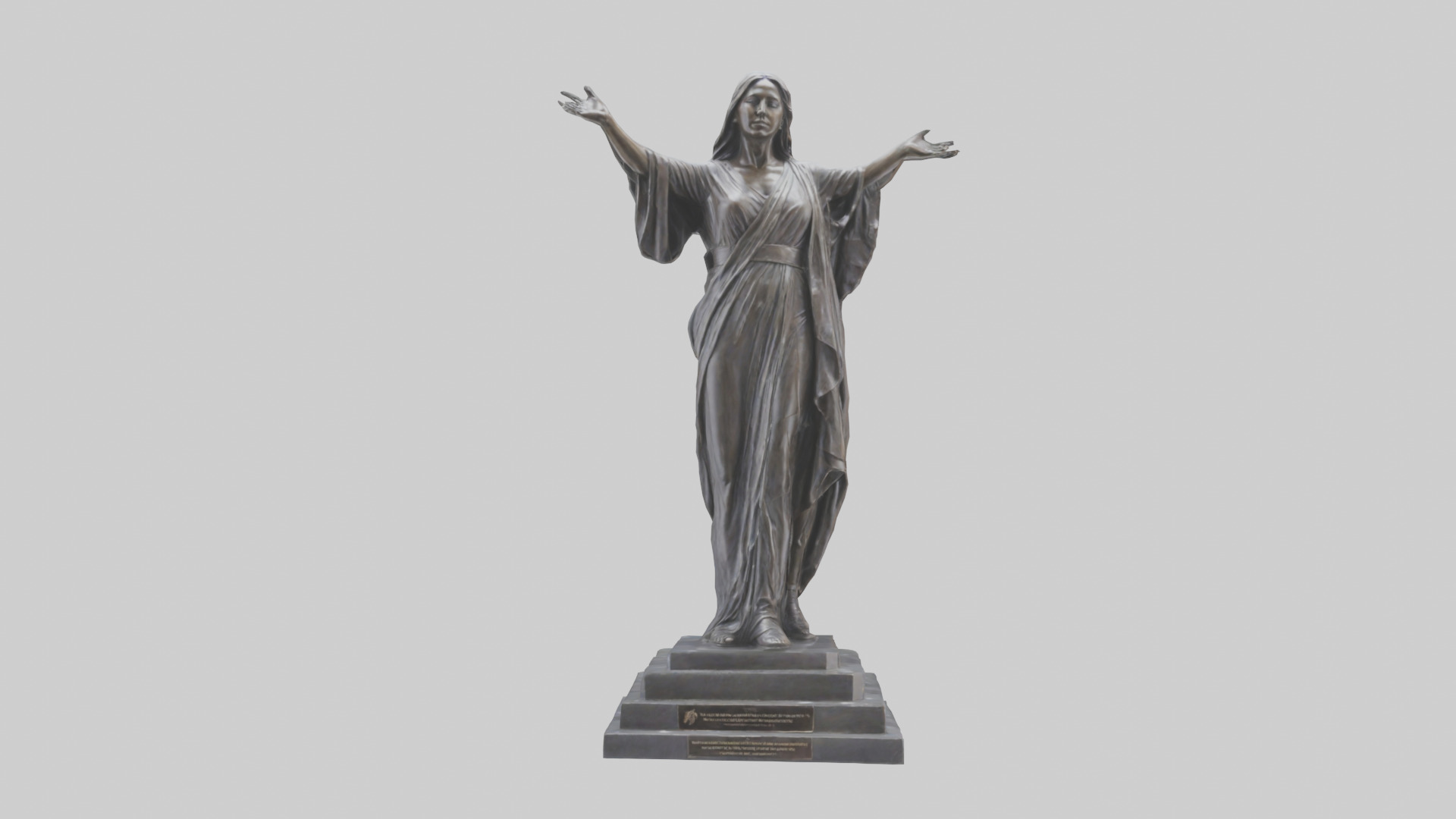 Freedoms Embrace statue model Low-poly 3D model_14