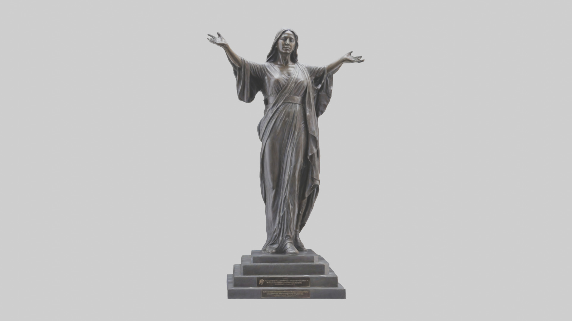 Freedoms Embrace statue model Low-poly 3D model_12