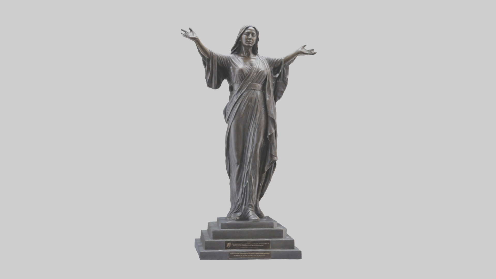 Freedoms Embrace statue model Low-poly 3D model_1