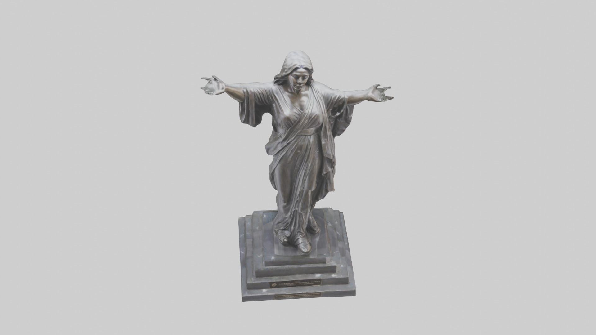 Freedoms Embrace statue model Low-poly 3D model_26