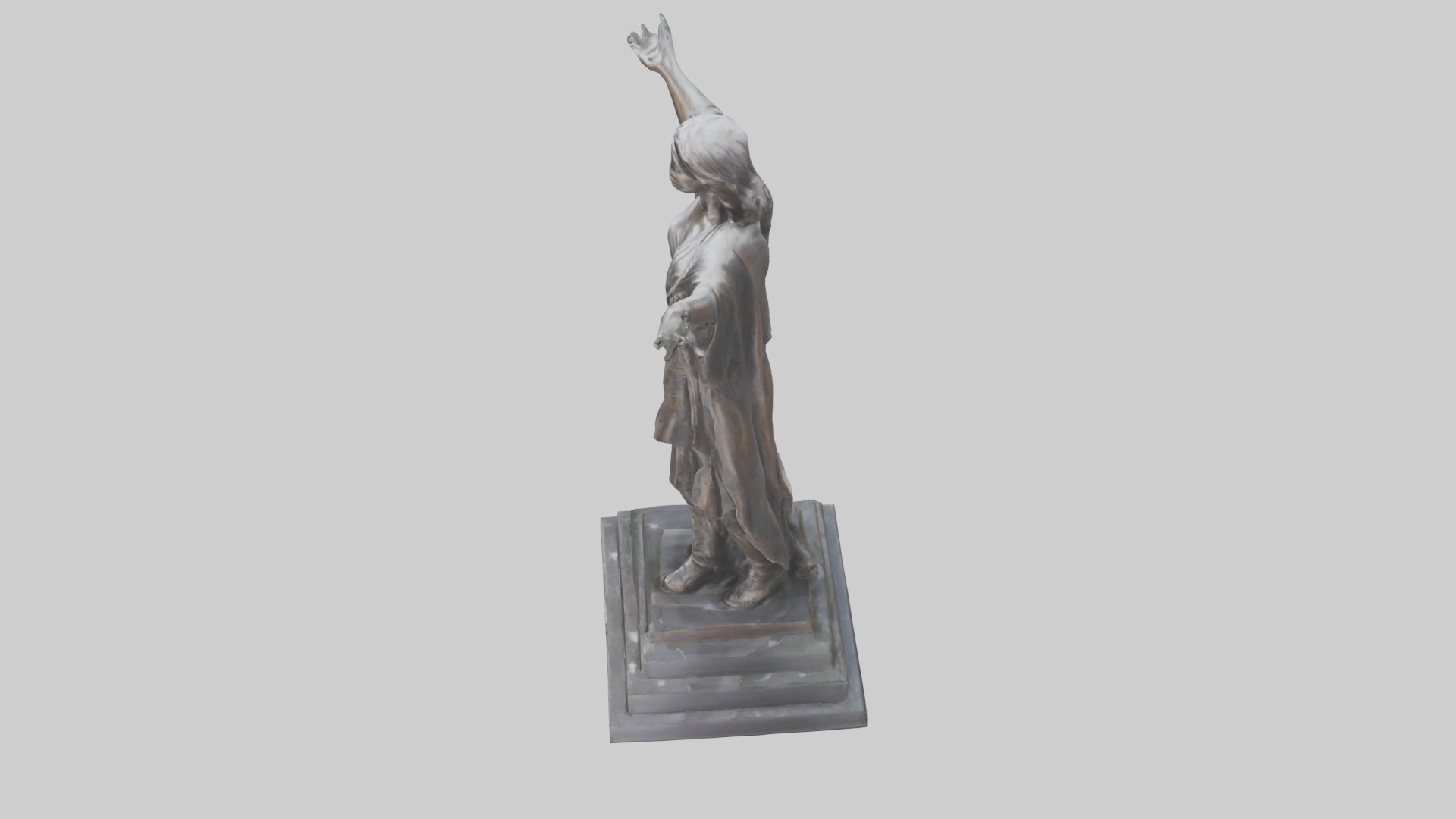 Freedoms Embrace statue model Low-poly 3D model_27