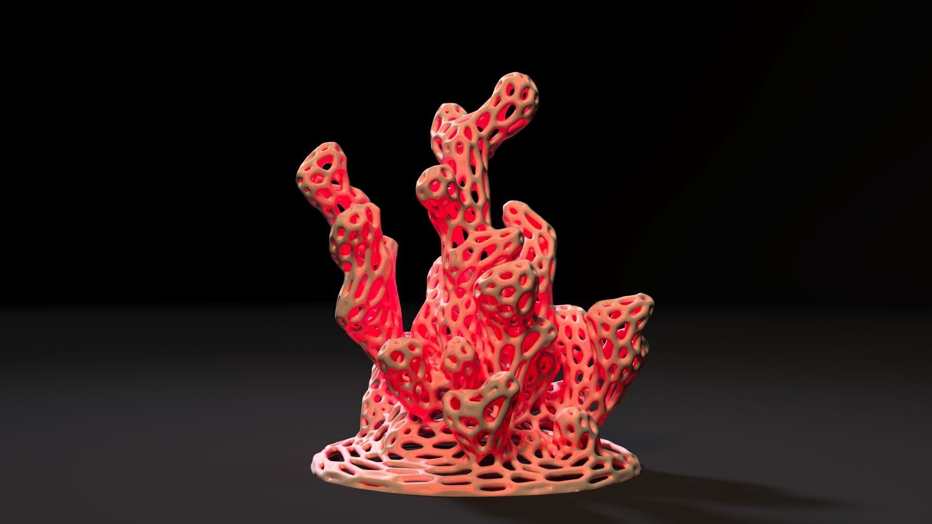Coral Voronoi decor 3D print model_1