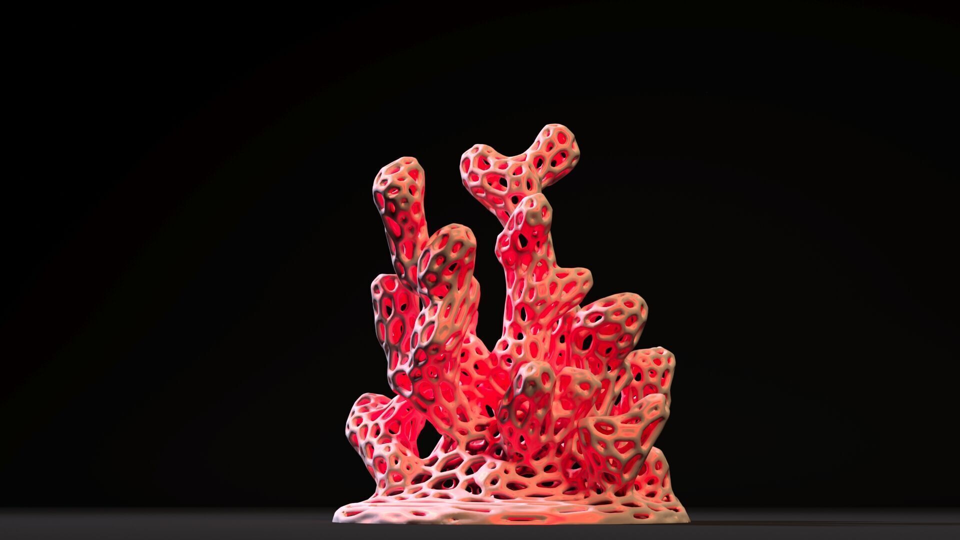 Coral Voronoi decor 3D print model_9