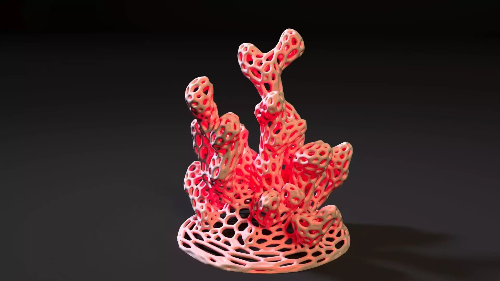 Coral Voronoi decor 3D print model_0