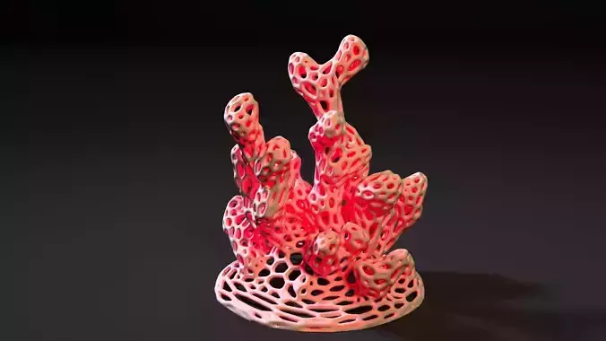 Coral Voronoi decor