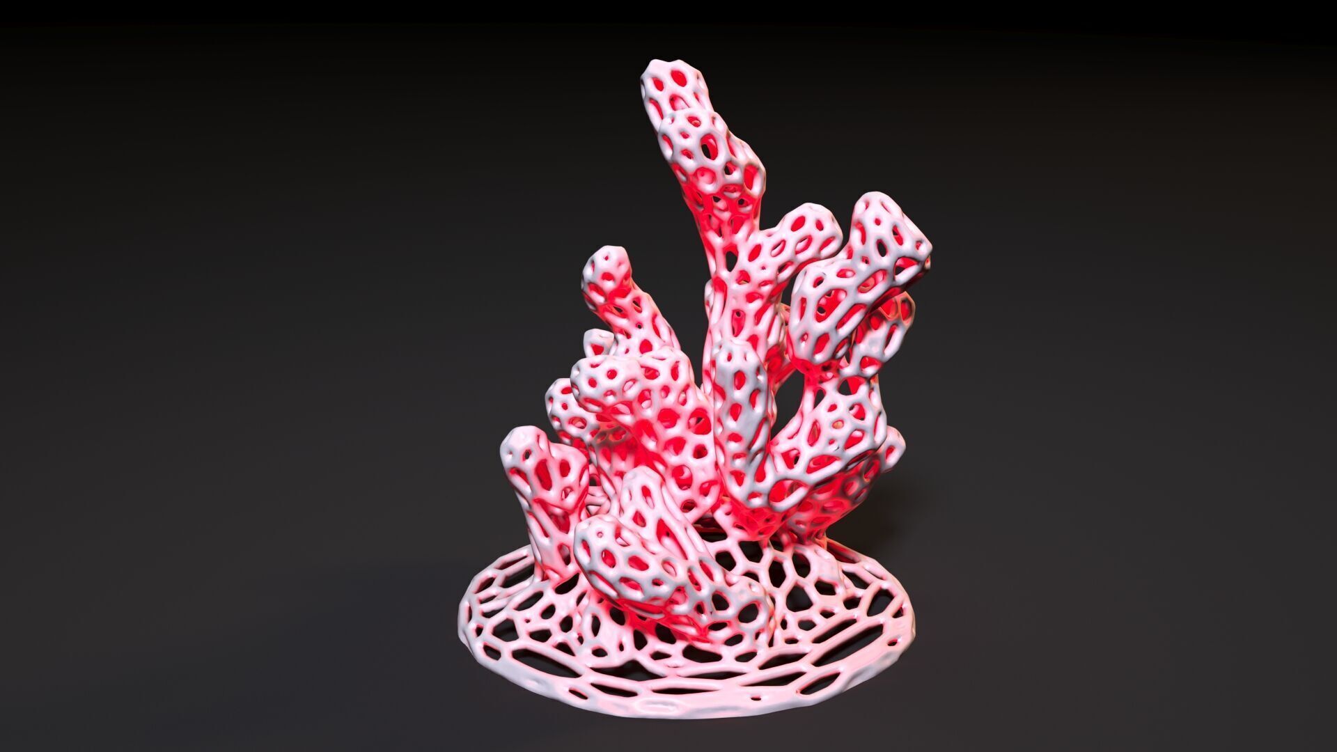 Coral Voronoi decor 3D print model_6