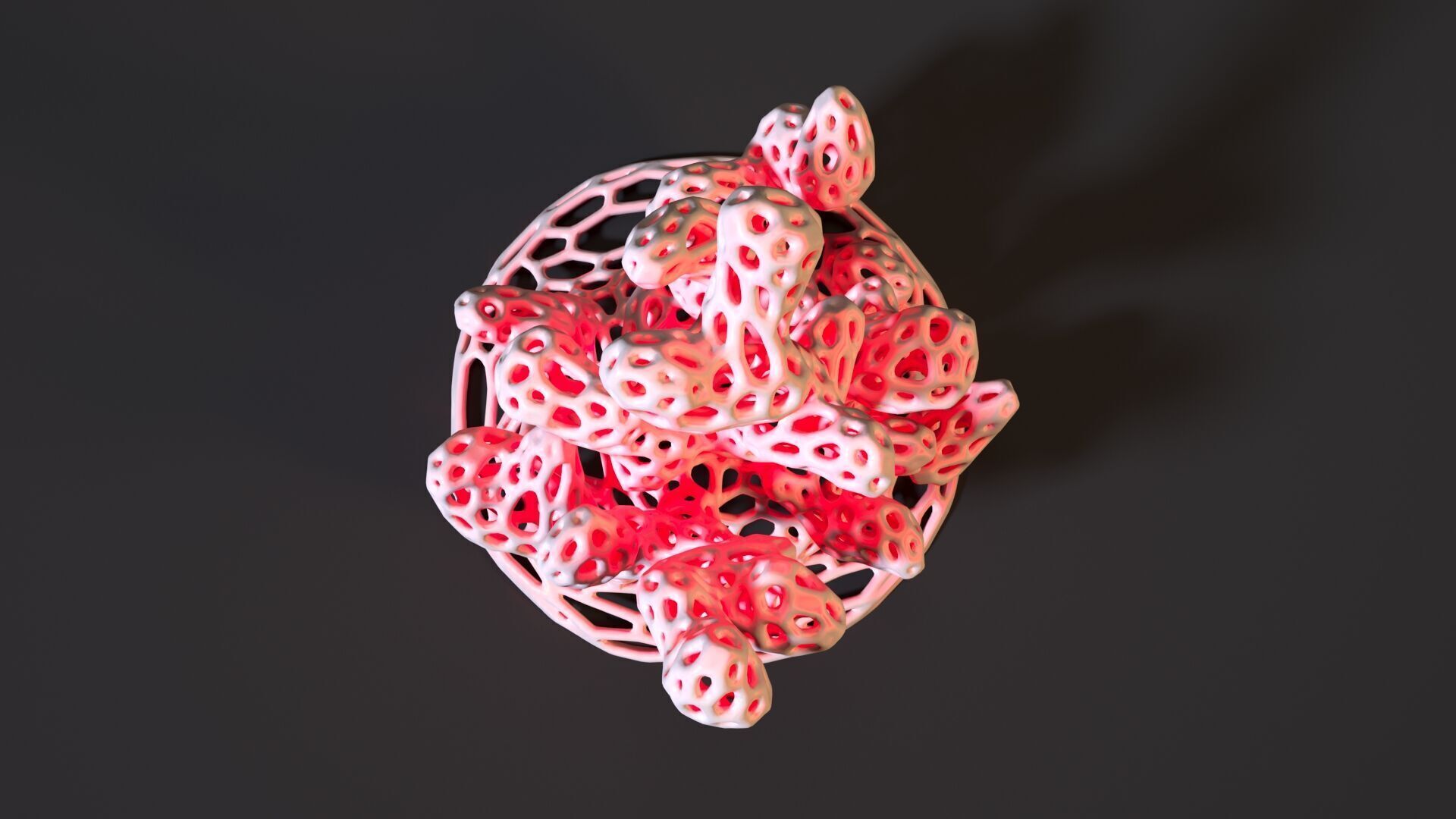 Coral Voronoi decor 3D print model_8