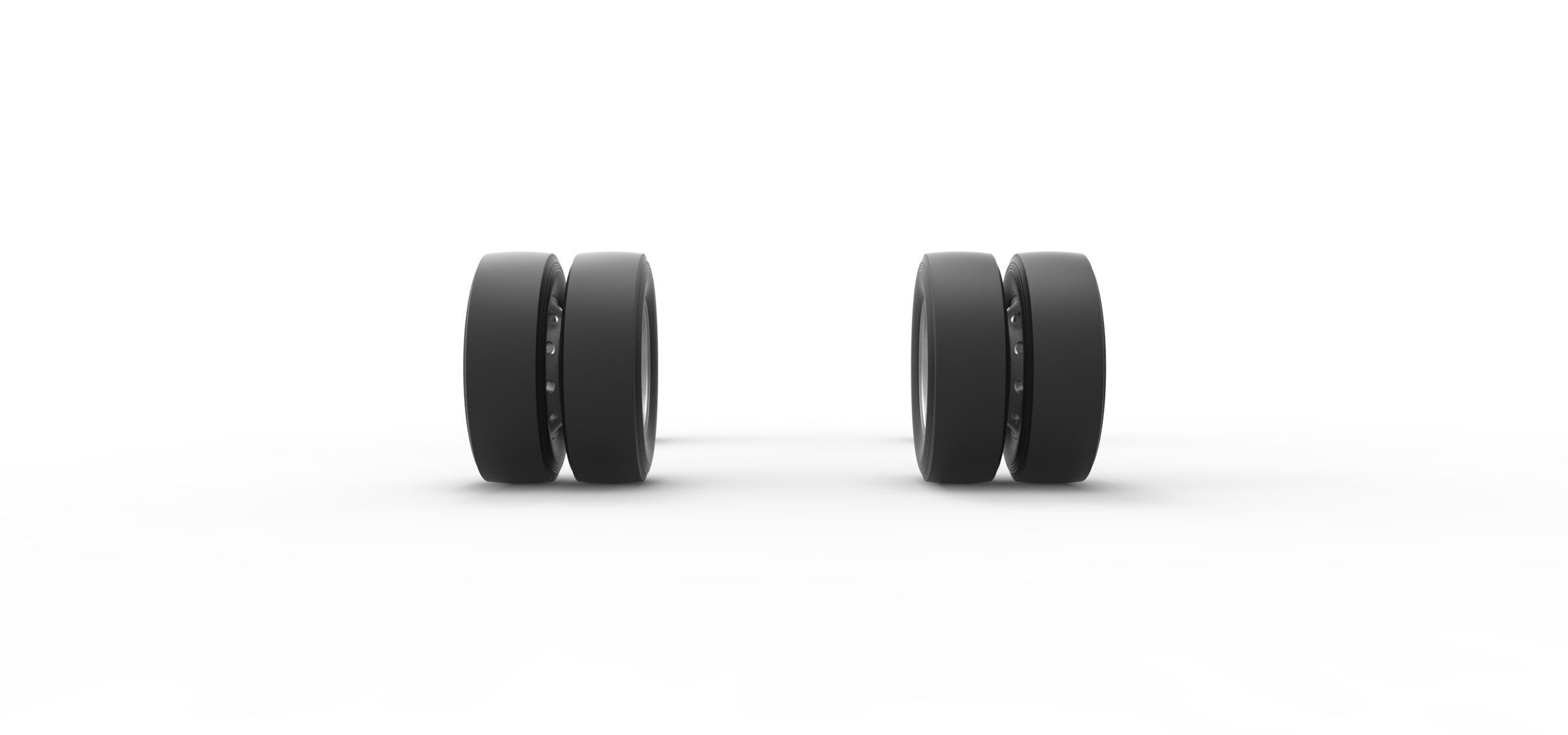 Wheel Set of Big Rig Racing Semi truck Scale 1 to 25 3D print model_8