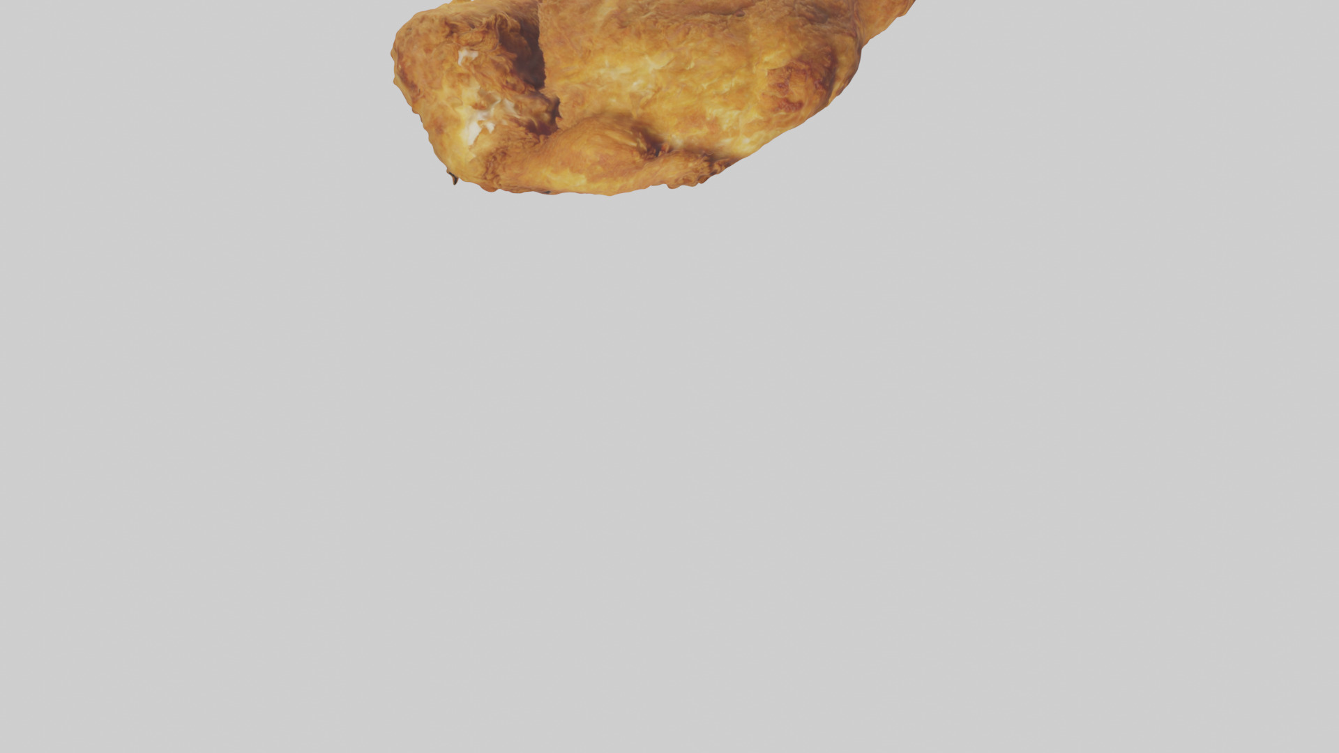 Fried chicken model Low-poly 3D model_6