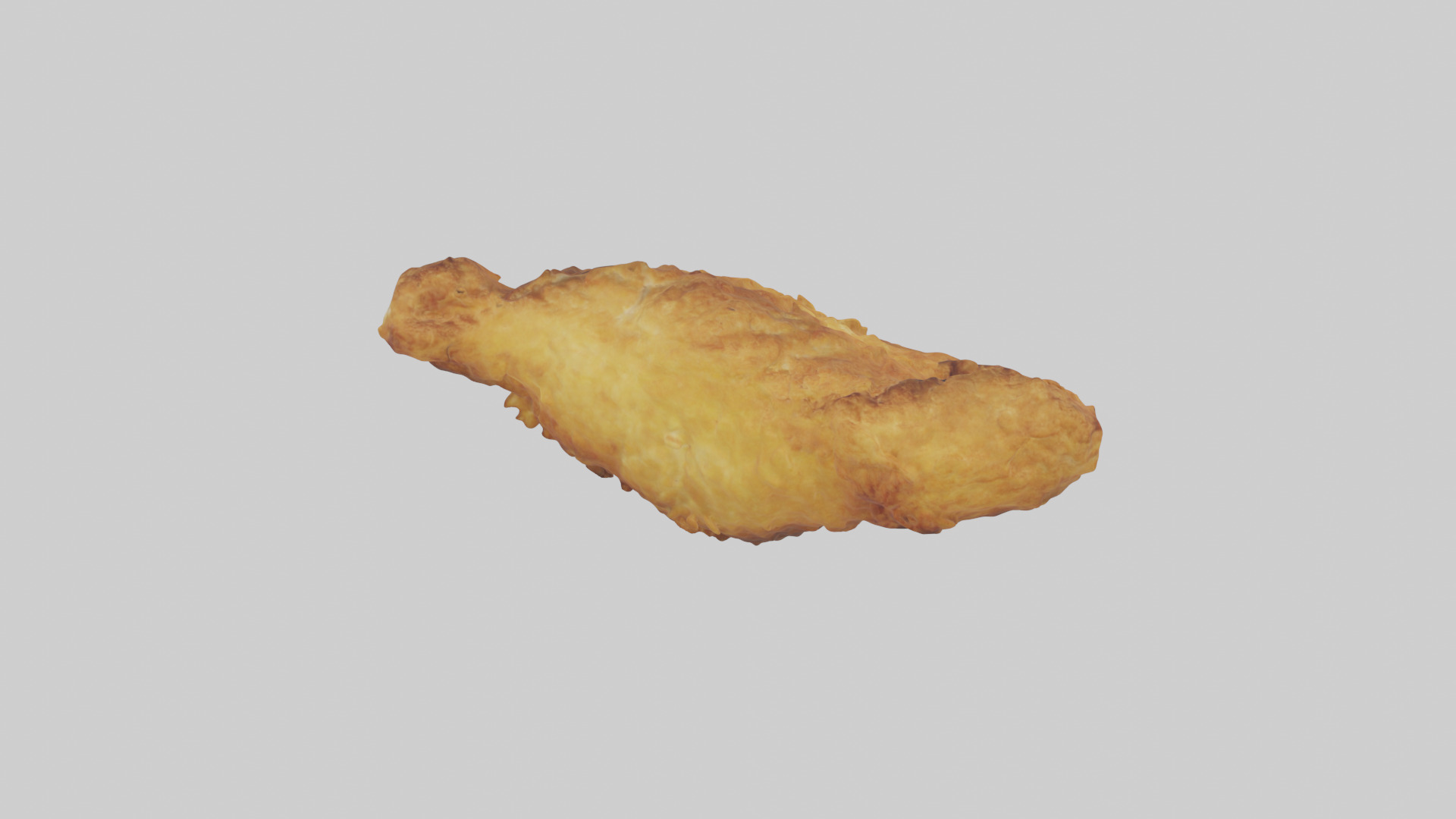 Fried chicken model Low-poly 3D model_15