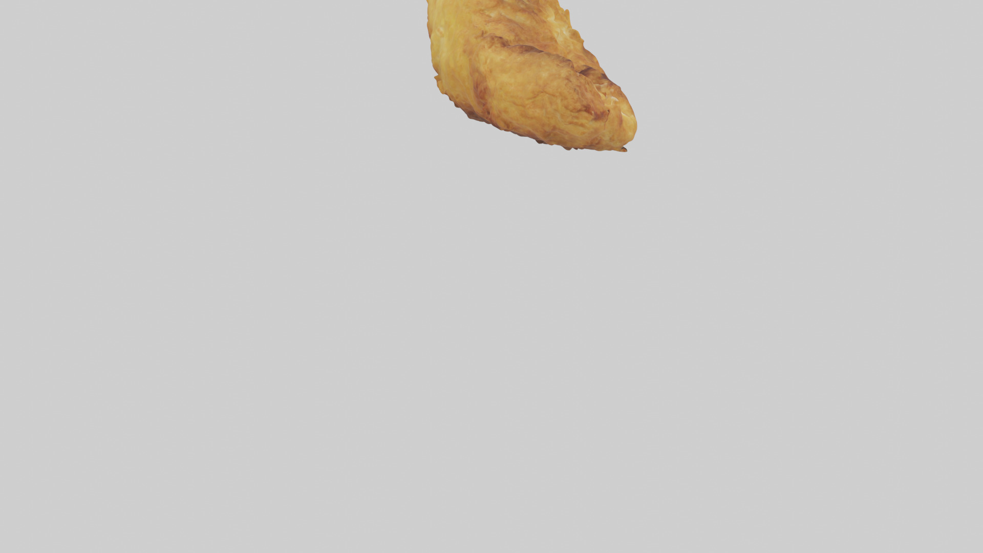 Fried chicken model Low-poly 3D model_4