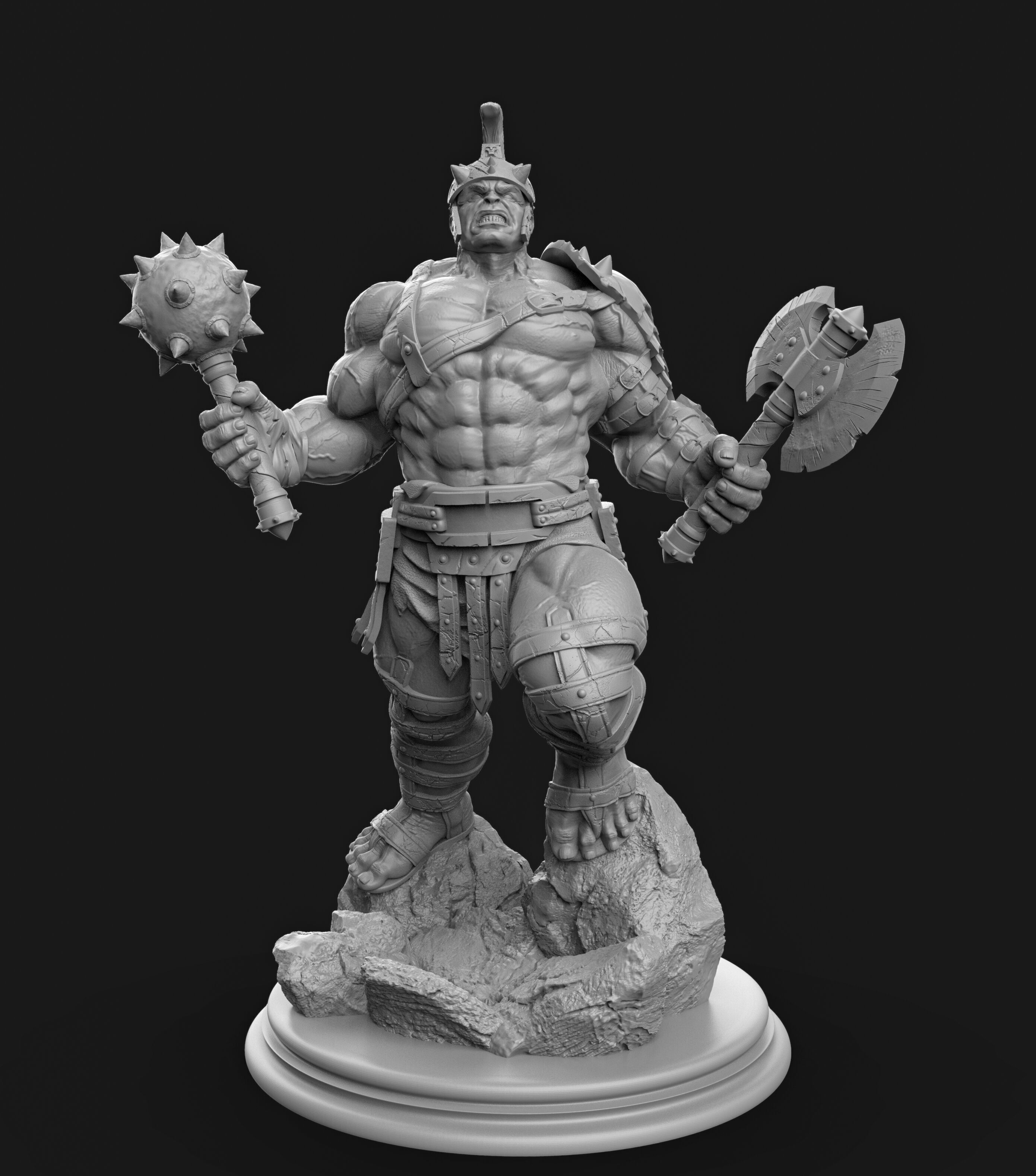 gladiator hulk fan art  3D print model_4