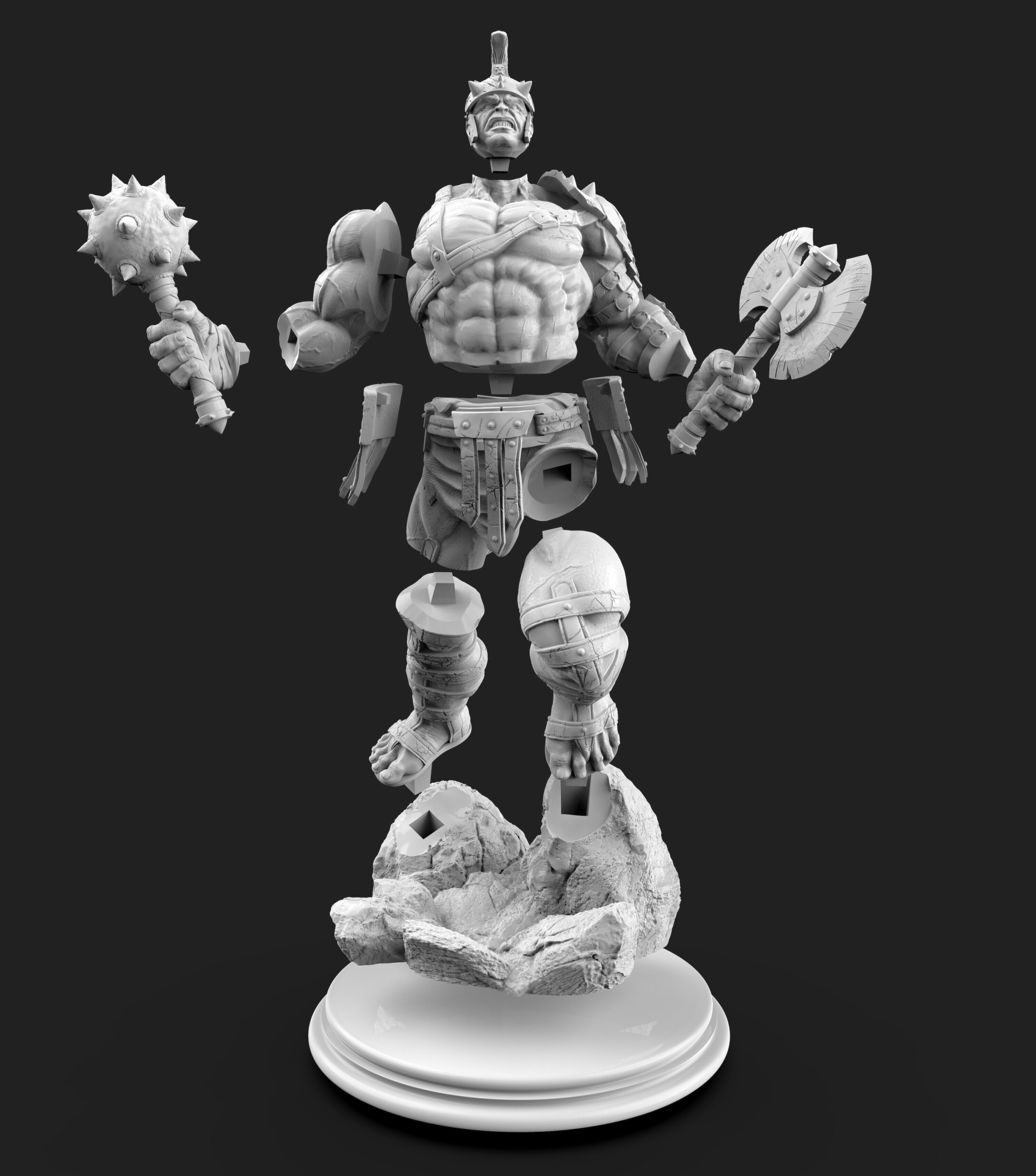 gladiator hulk fan art  3D print model_12