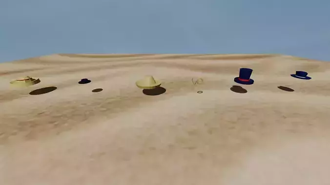 Low Poly Hats Low-poly 3D model