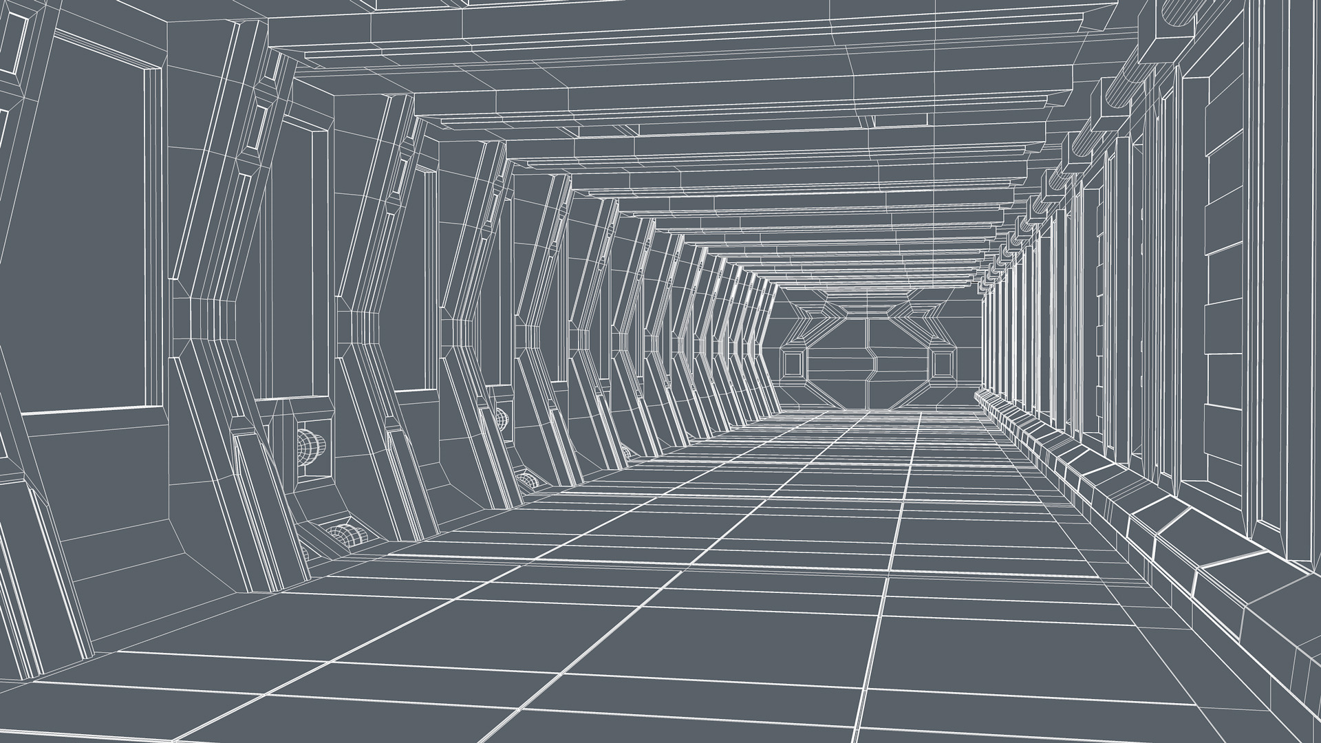Sci Fi Tunnel 3D model_12
