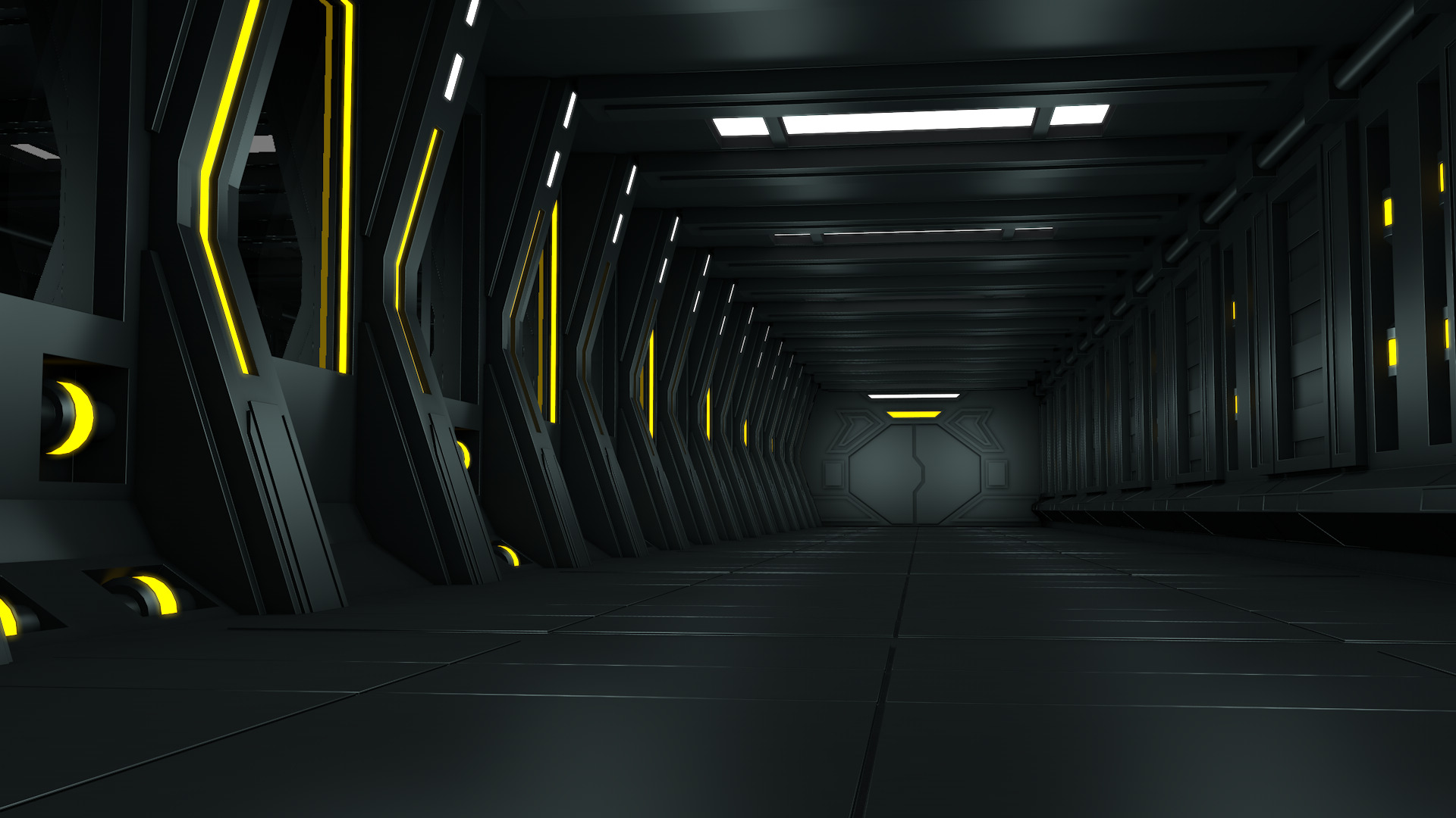 Sci Fi Tunnel 3D model_5