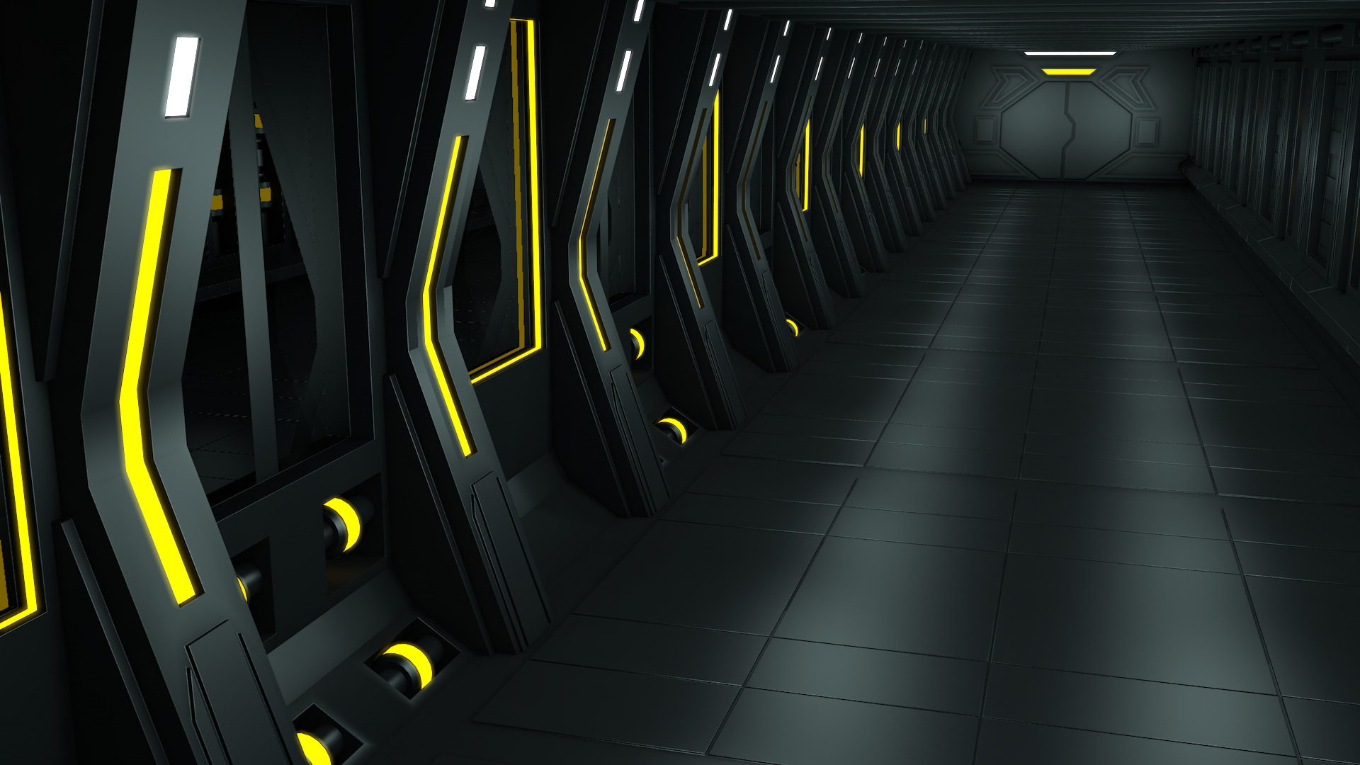 Sci Fi Tunnel 3D model_7