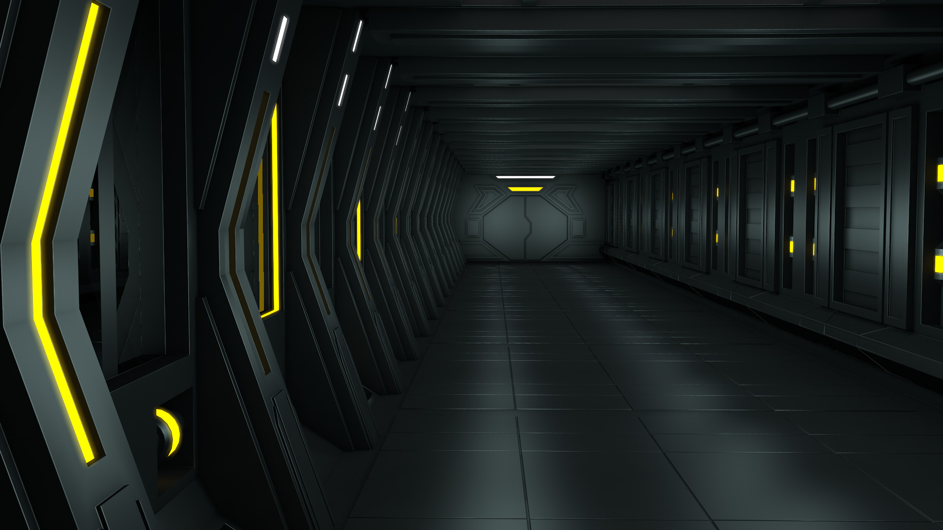 Sci Fi Tunnel 3D model_3