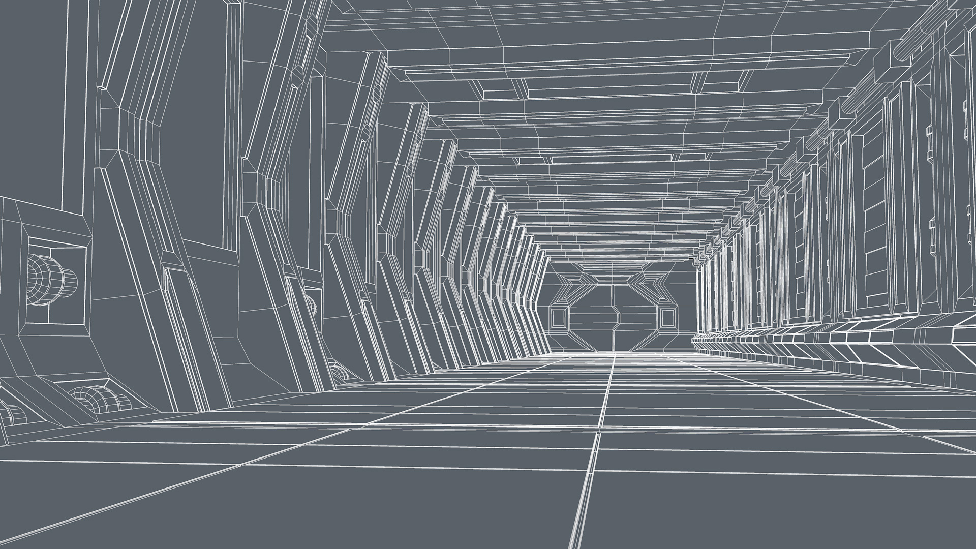 Sci Fi Tunnel 3D model_13