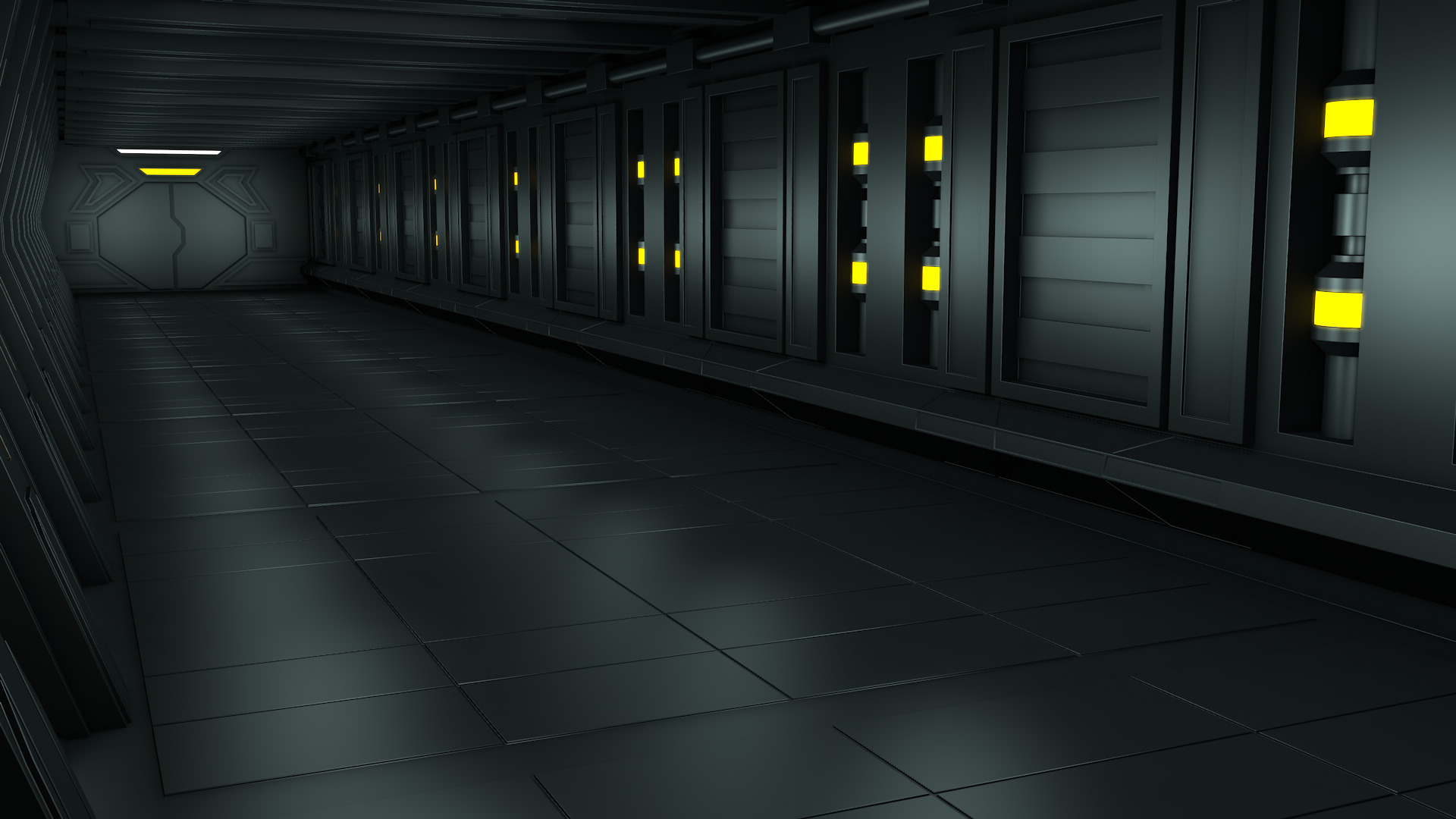 Sci Fi Tunnel 3D model_6