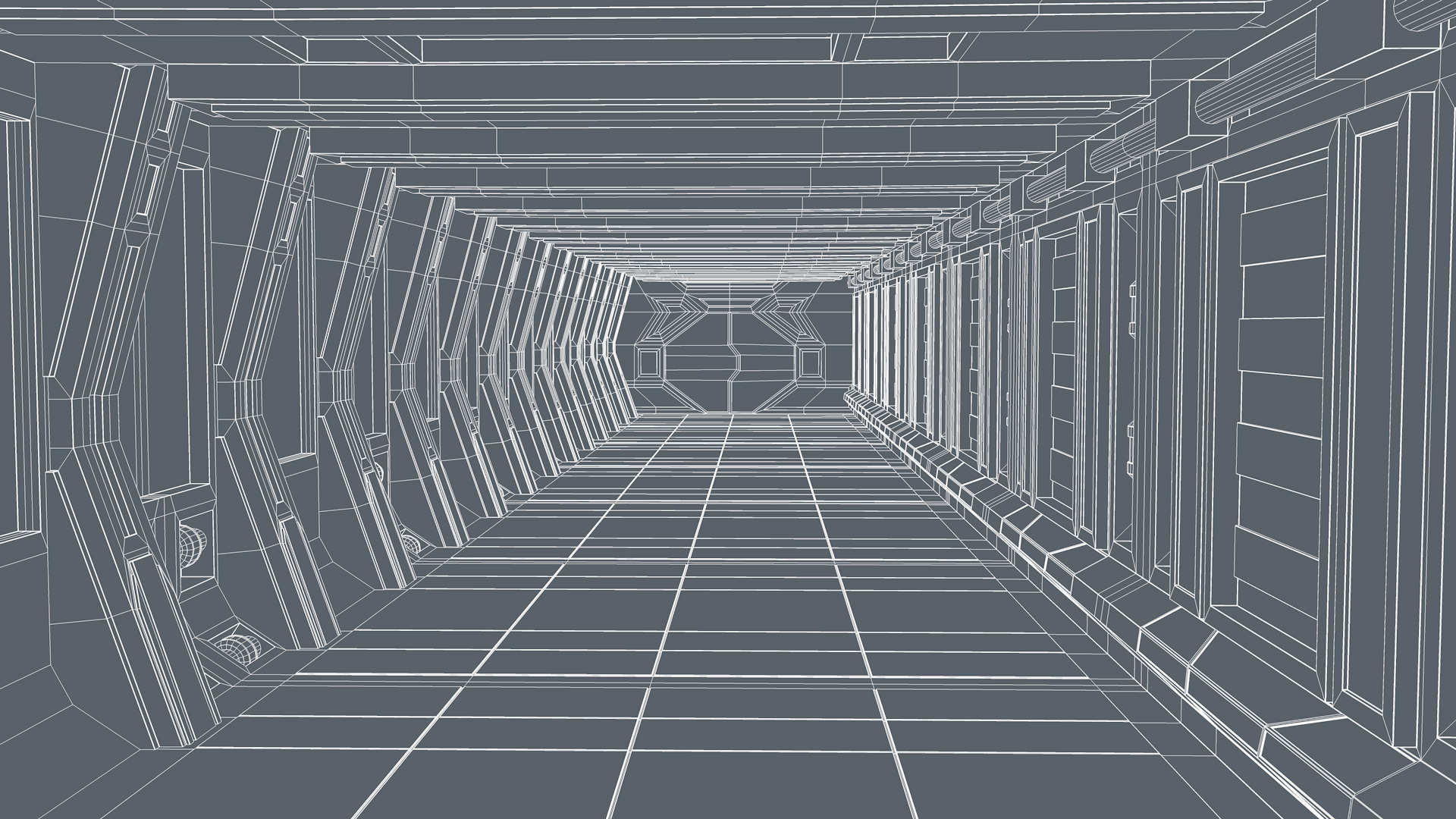 Sci Fi Tunnel 3D model_10