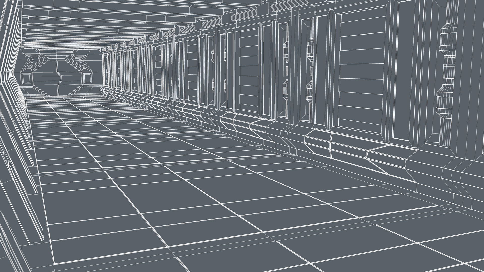 Sci Fi Tunnel 3D model_14