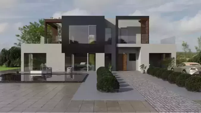 3D Model of Modern Villa