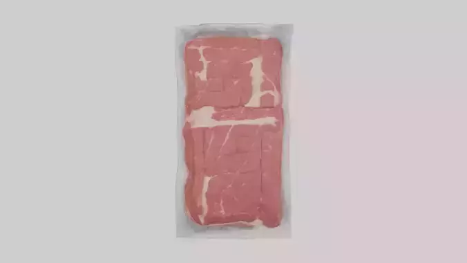 Frozen Beef Pack model Low-poly 3D model
