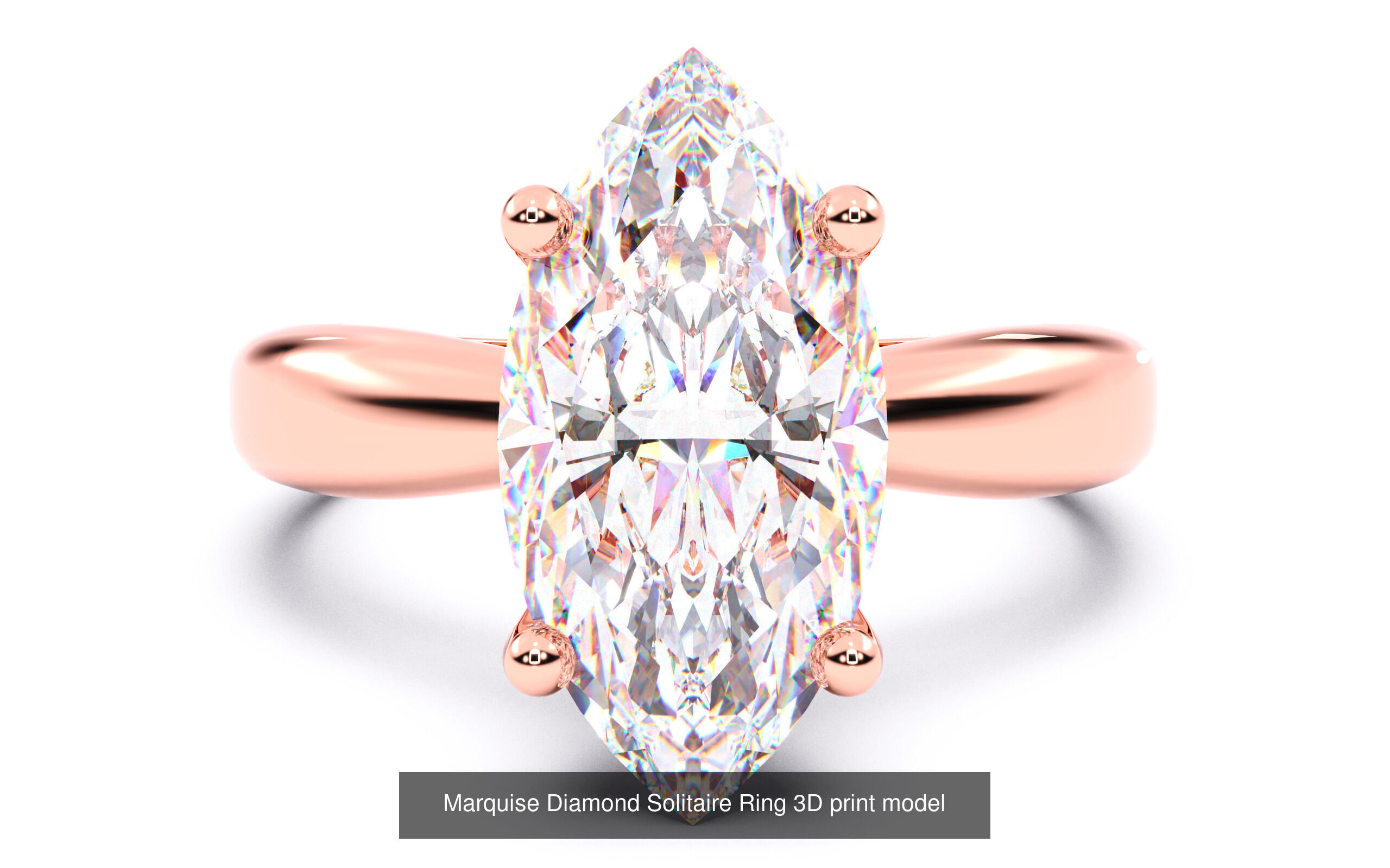 70  Diamond Solitaire Ring  3D Model Collection_48