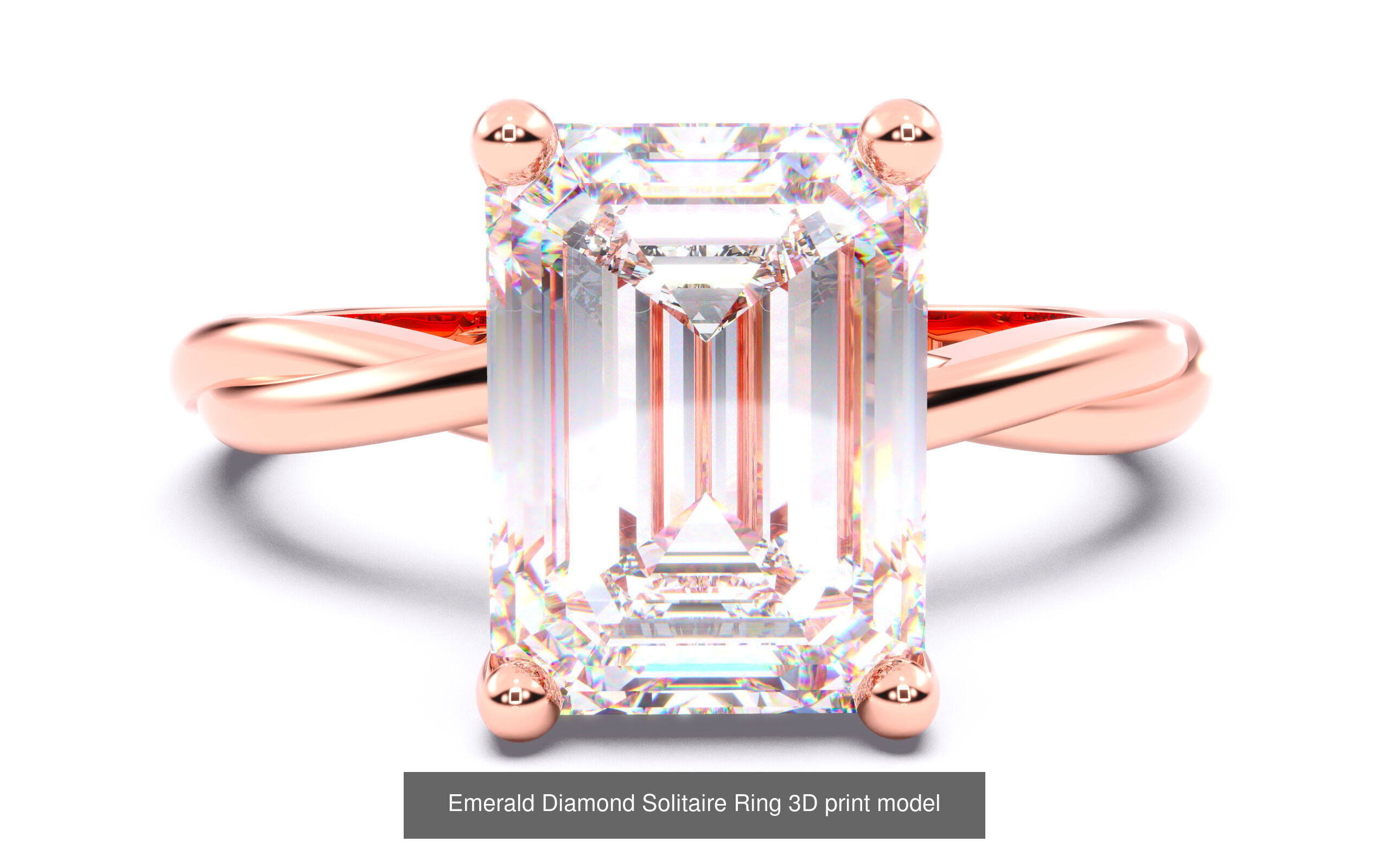 70  Diamond Solitaire Ring  3D Model Collection_26