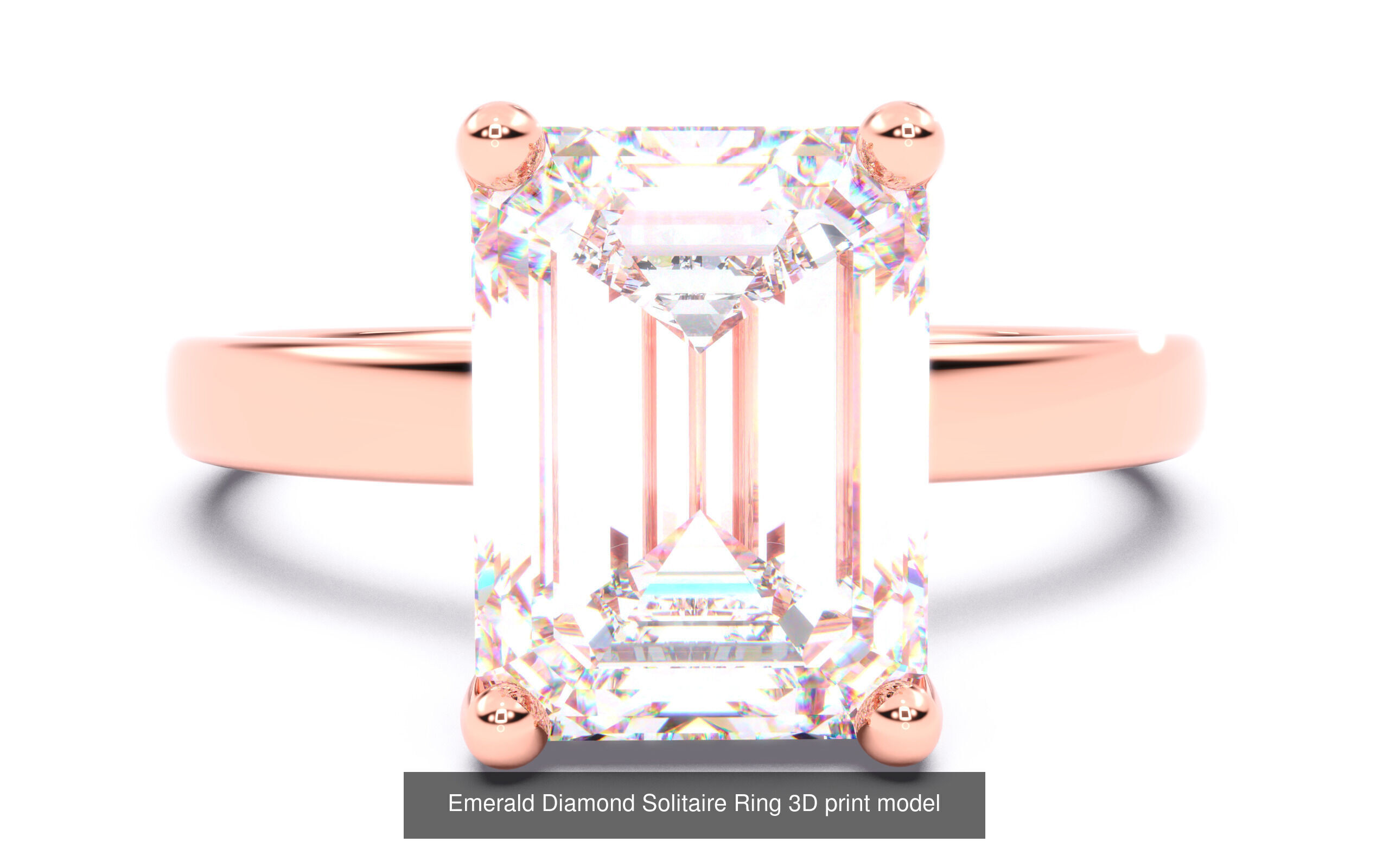 70  Diamond Solitaire Ring  3D Model Collection_36