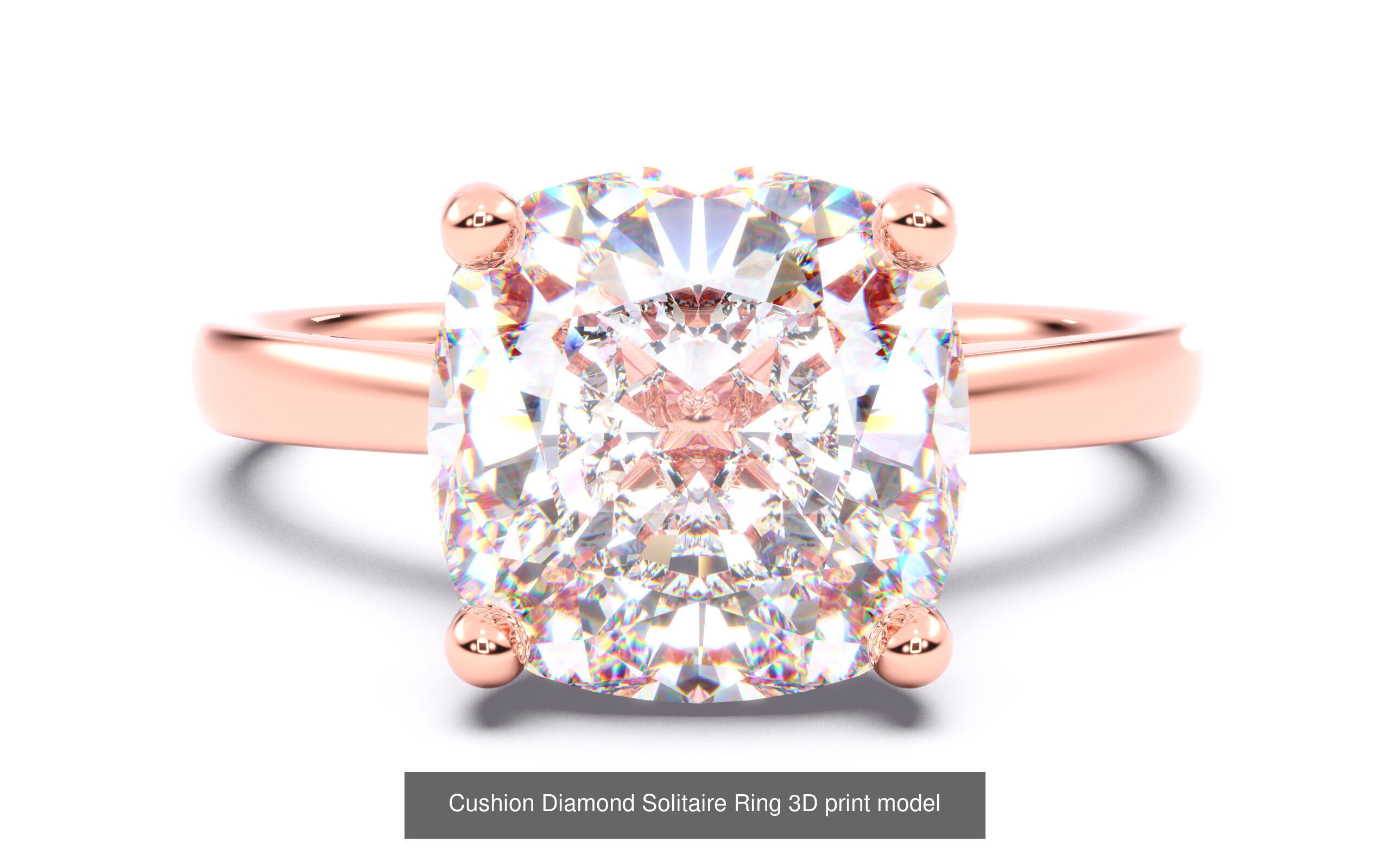 70  Diamond Solitaire Ring  3D Model Collection_15