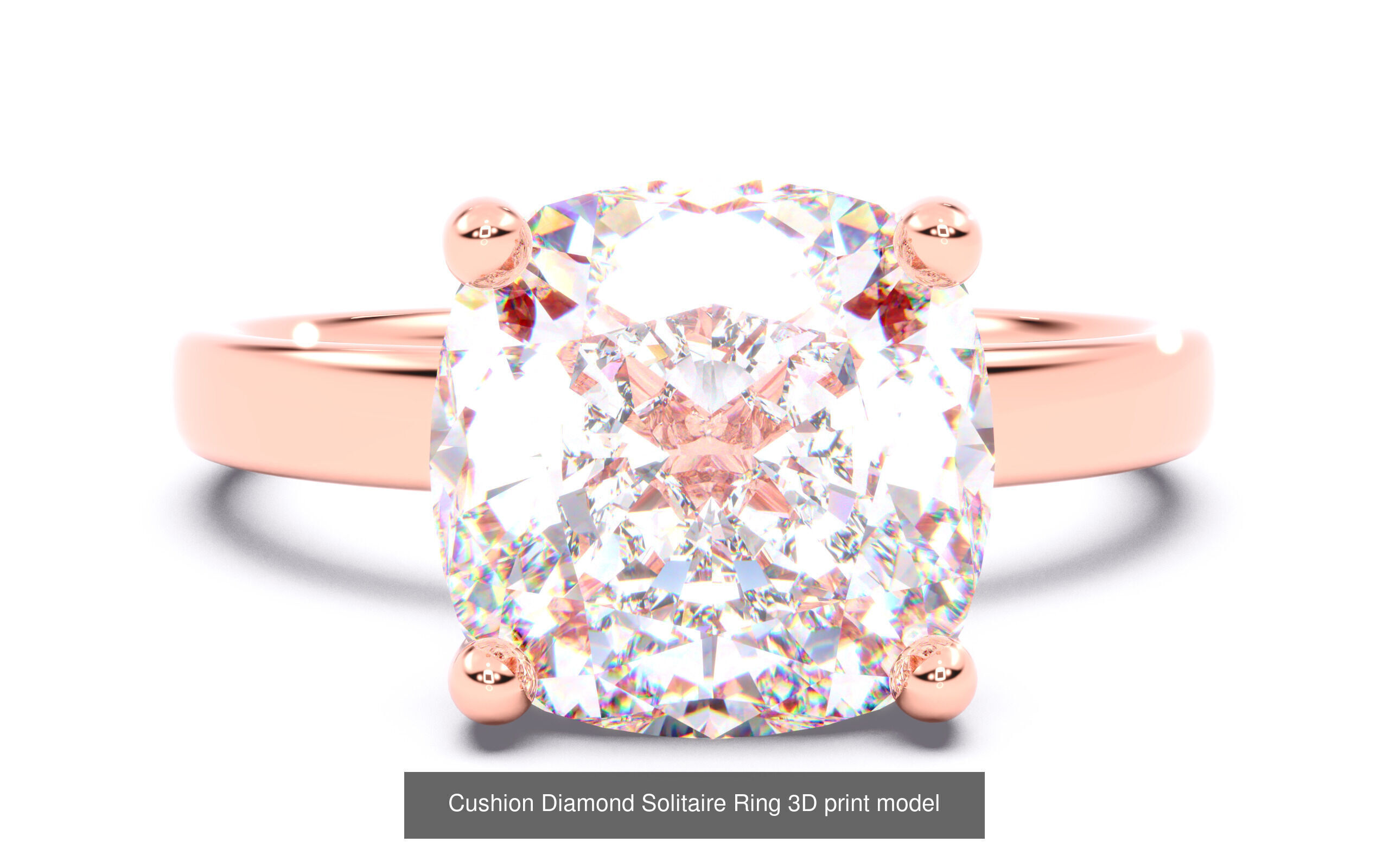 70  Diamond Solitaire Ring  3D Model Collection_35