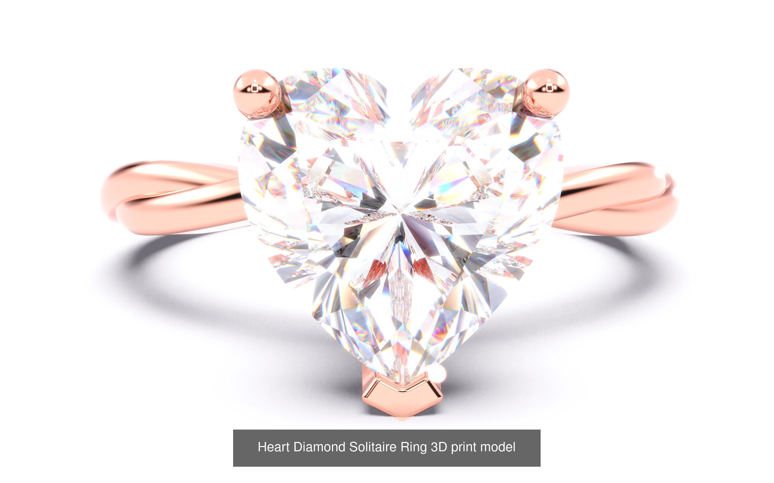 70  Diamond Solitaire Ring  3D Model Collection_27