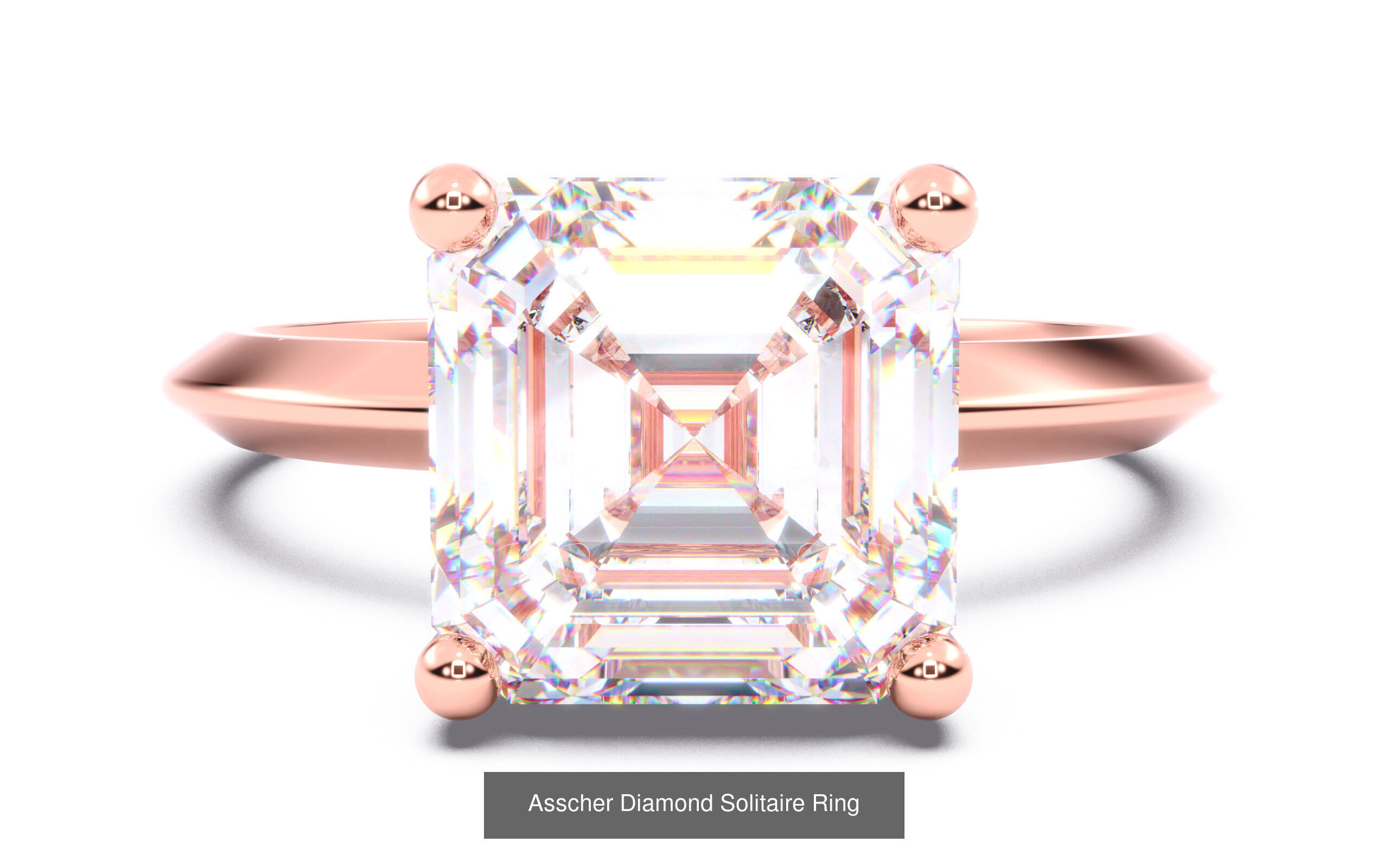 70  Diamond Solitaire Ring  3D Model Collection_4
