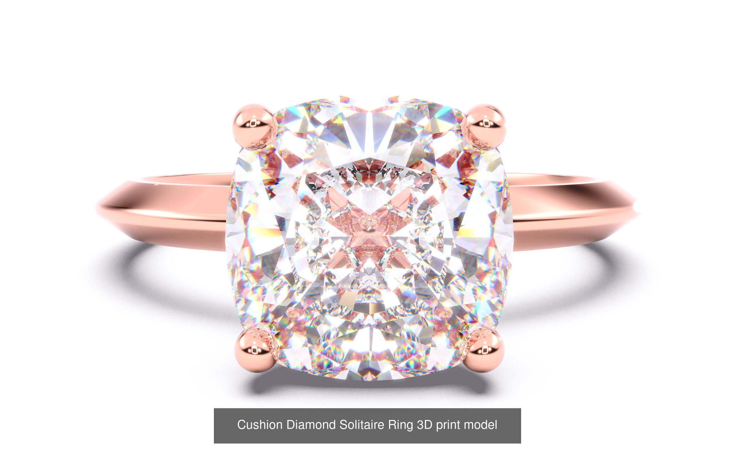 70  Diamond Solitaire Ring  3D Model Collection_5