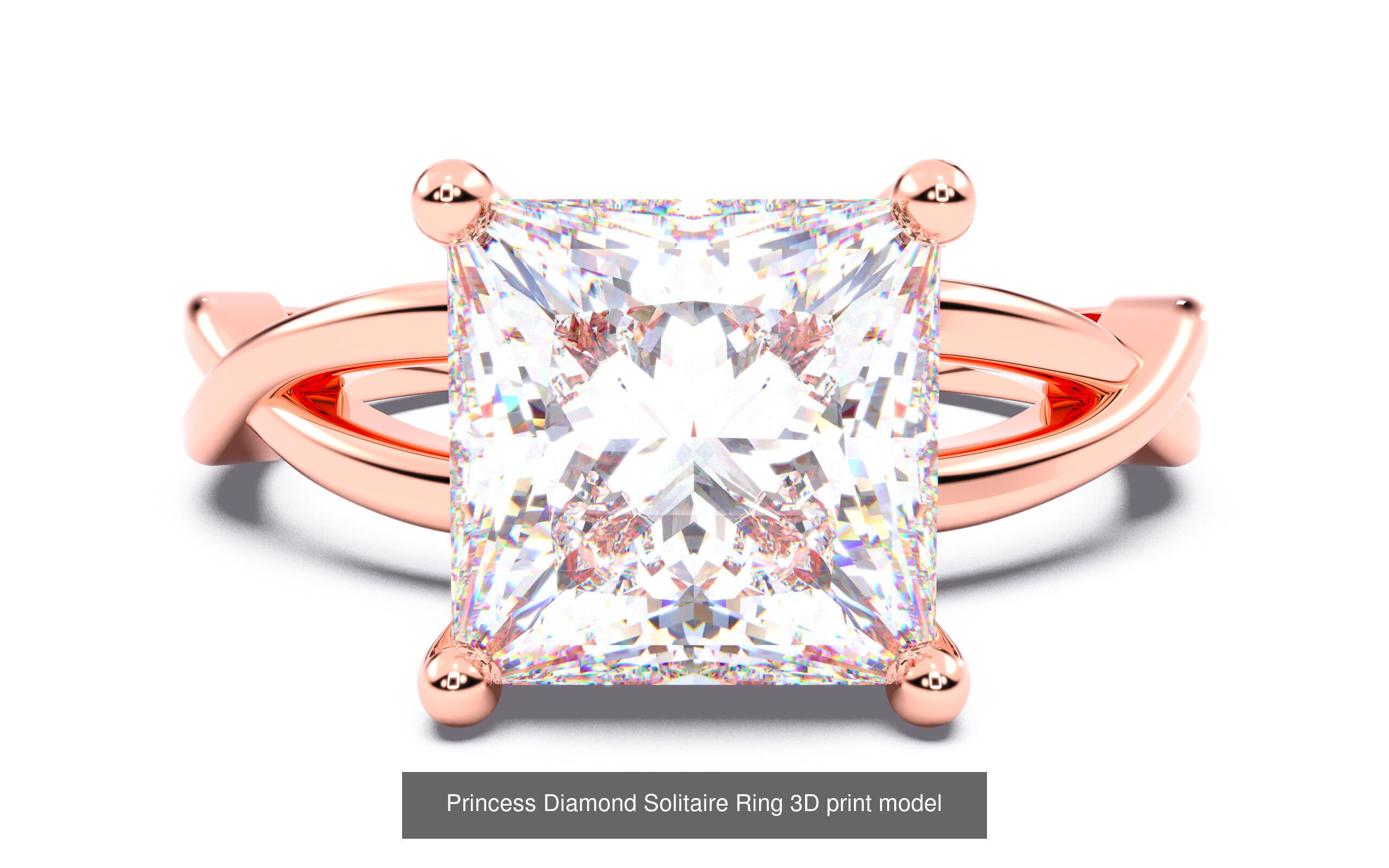 70  Diamond Solitaire Ring  3D Model Collection_61