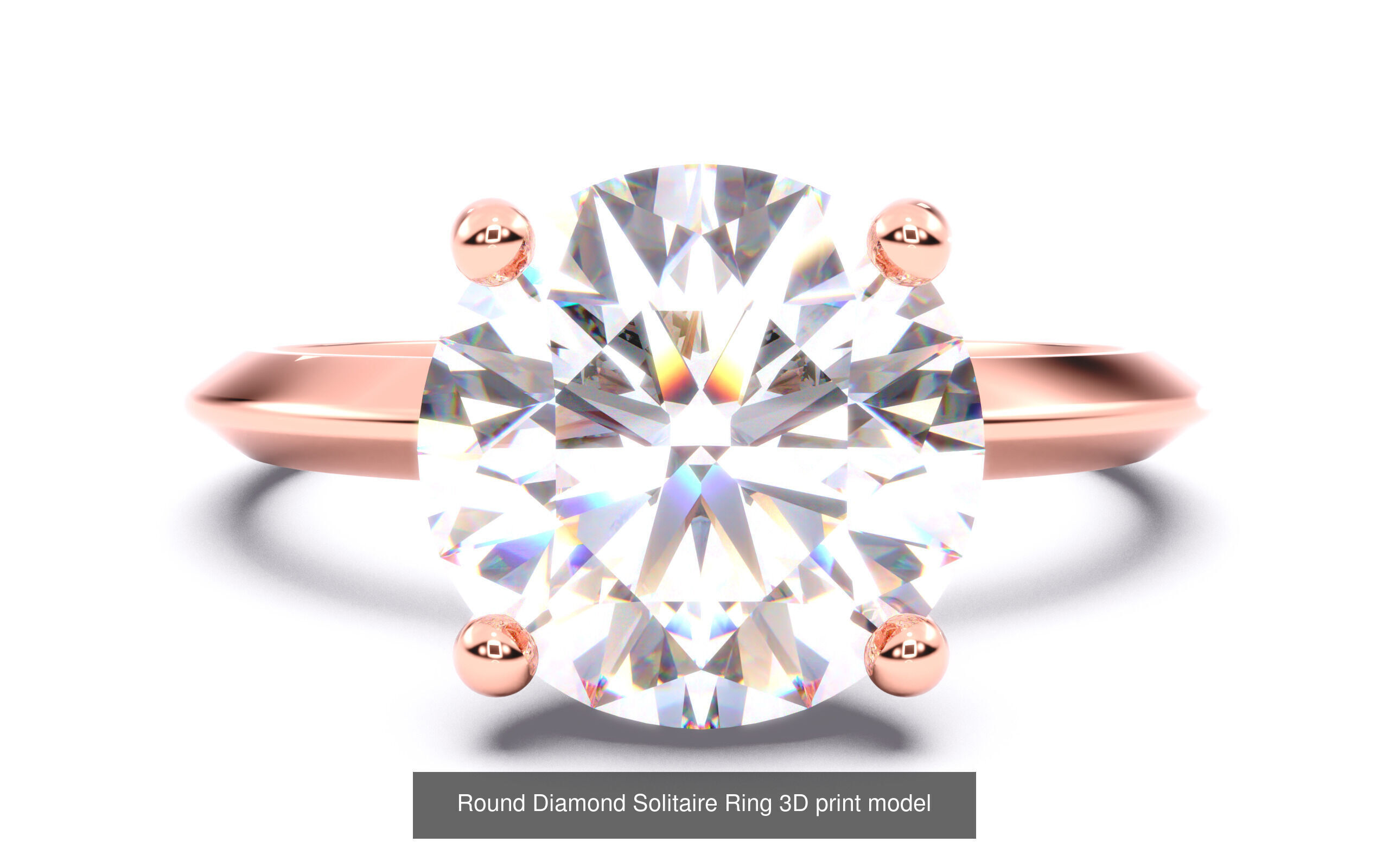 70  Diamond Solitaire Ring  3D Model Collection_13