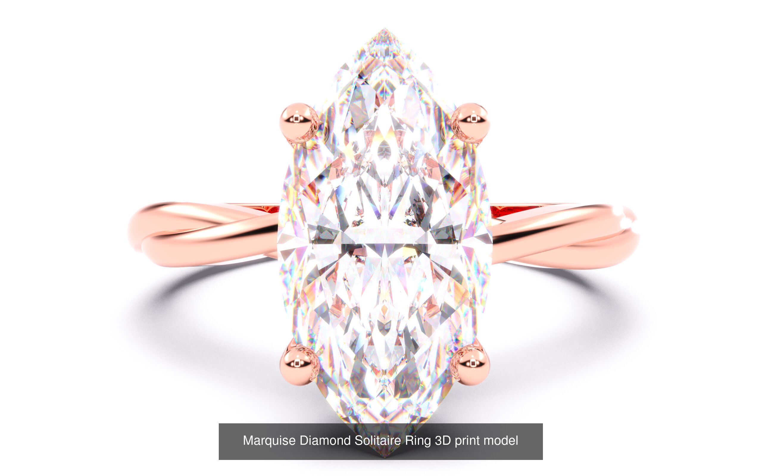 70  Diamond Solitaire Ring  3D Model Collection_28