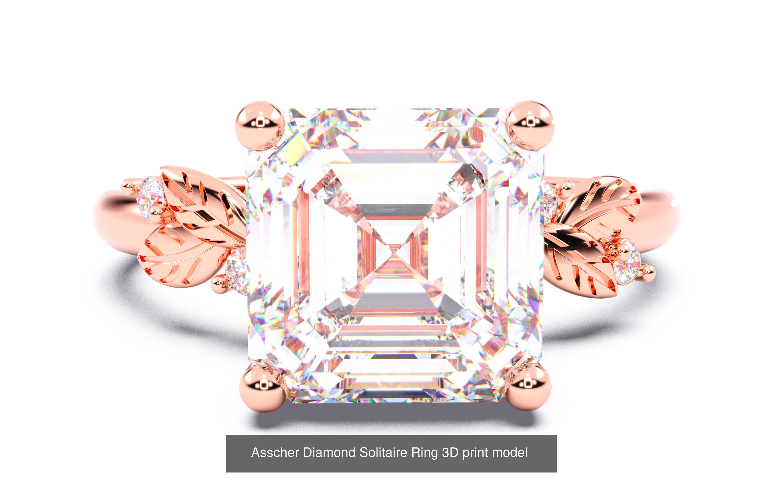 70  Diamond Solitaire Ring  3D Model Collection_64