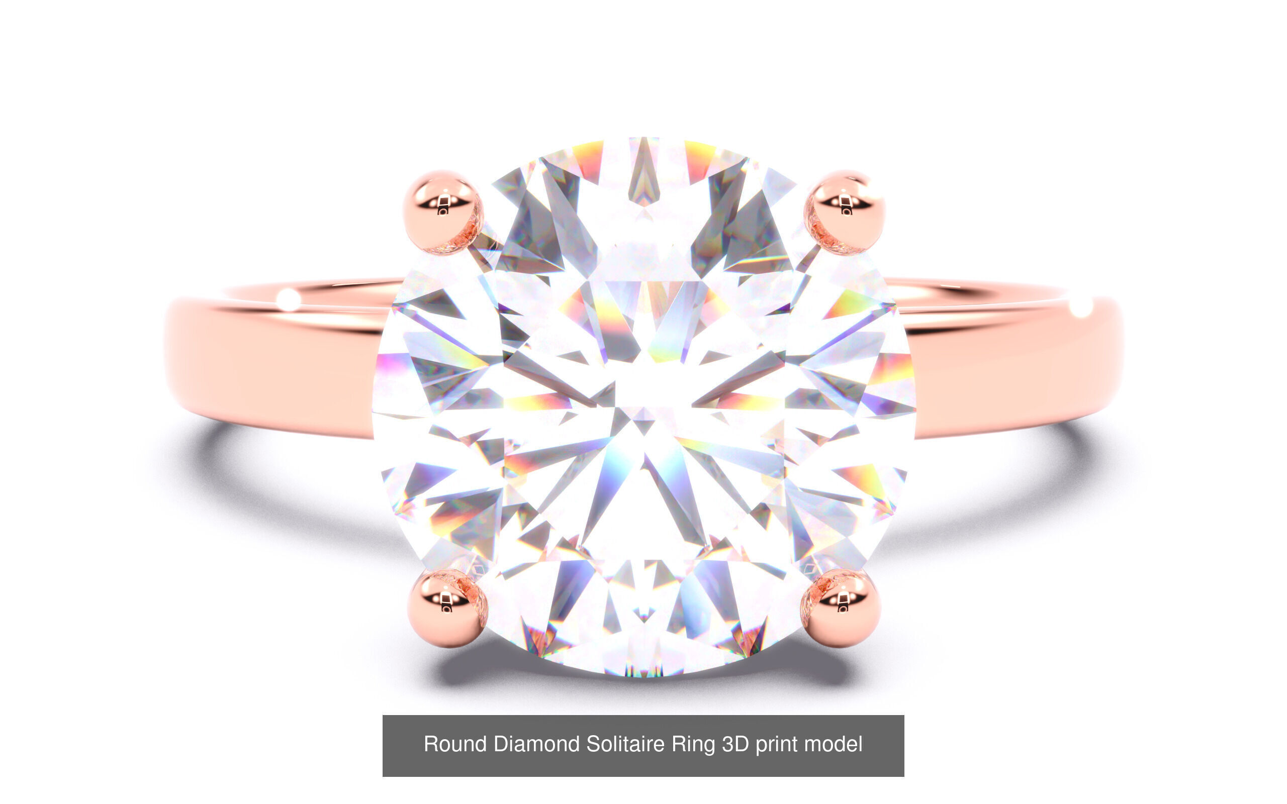 70  Diamond Solitaire Ring  3D Model Collection_43