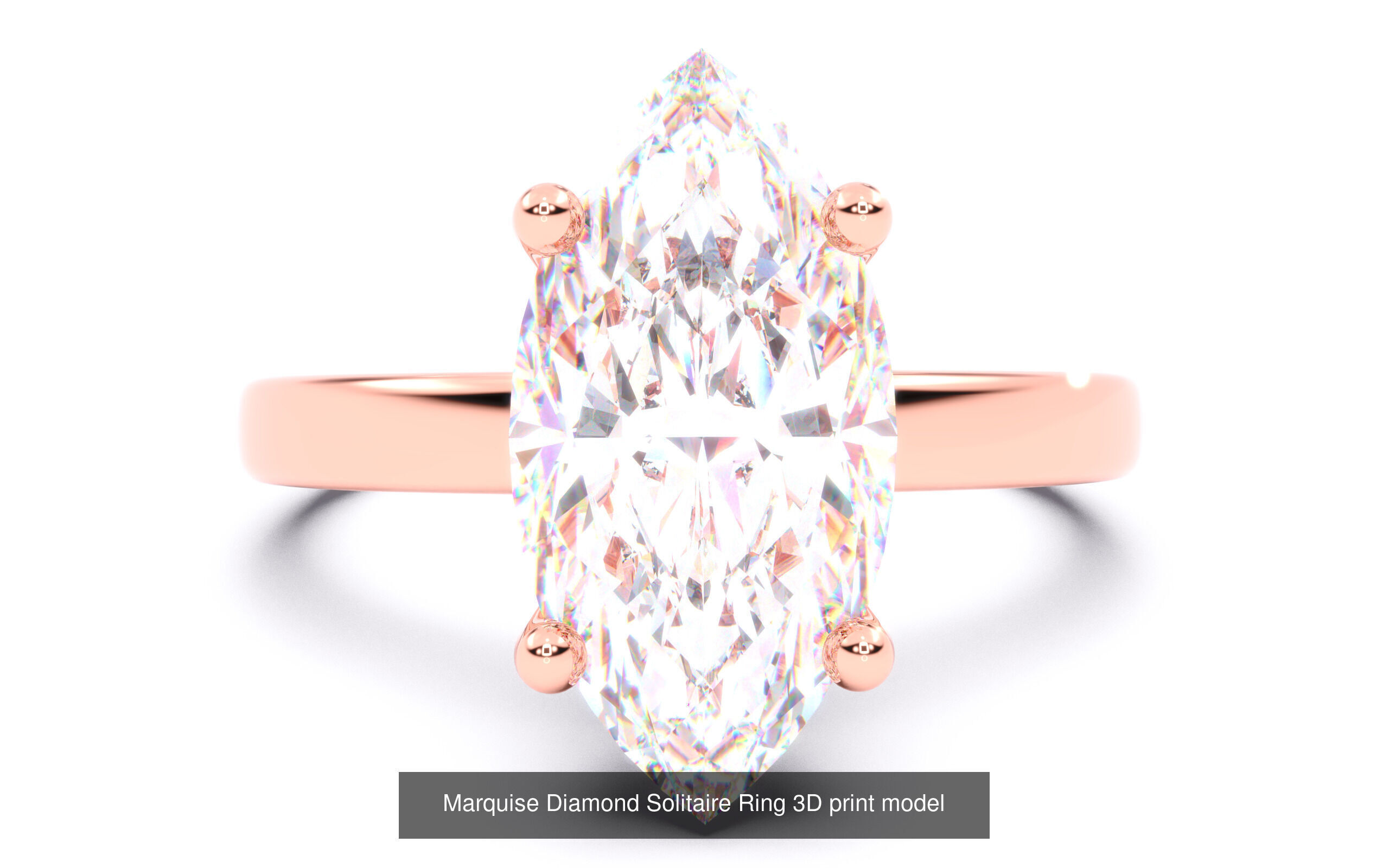 70  Diamond Solitaire Ring  3D Model Collection_38