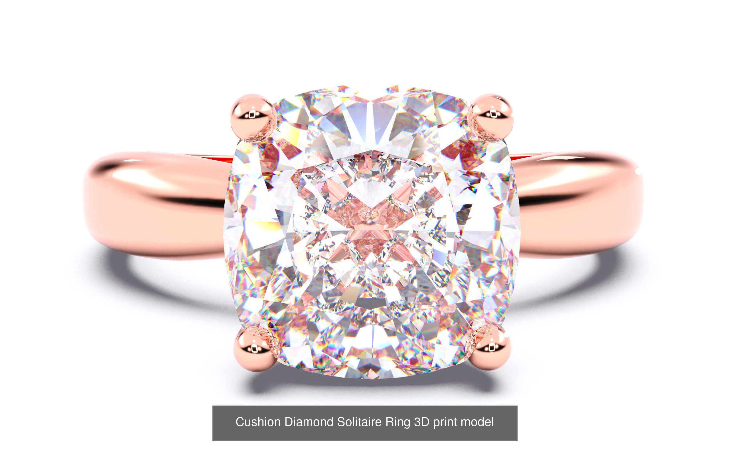 70  Diamond Solitaire Ring  3D Model Collection_45