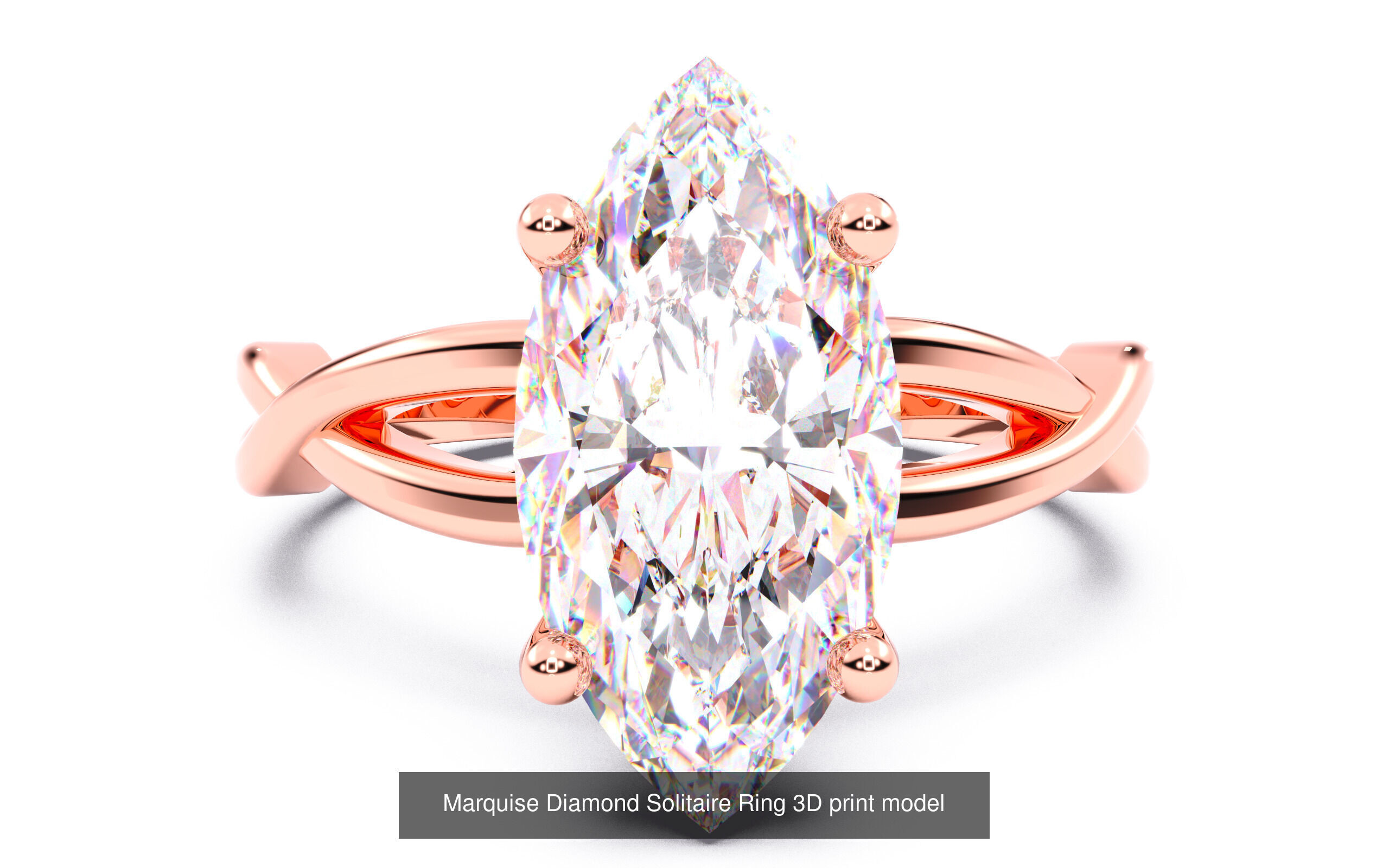 70  Diamond Solitaire Ring  3D Model Collection_58